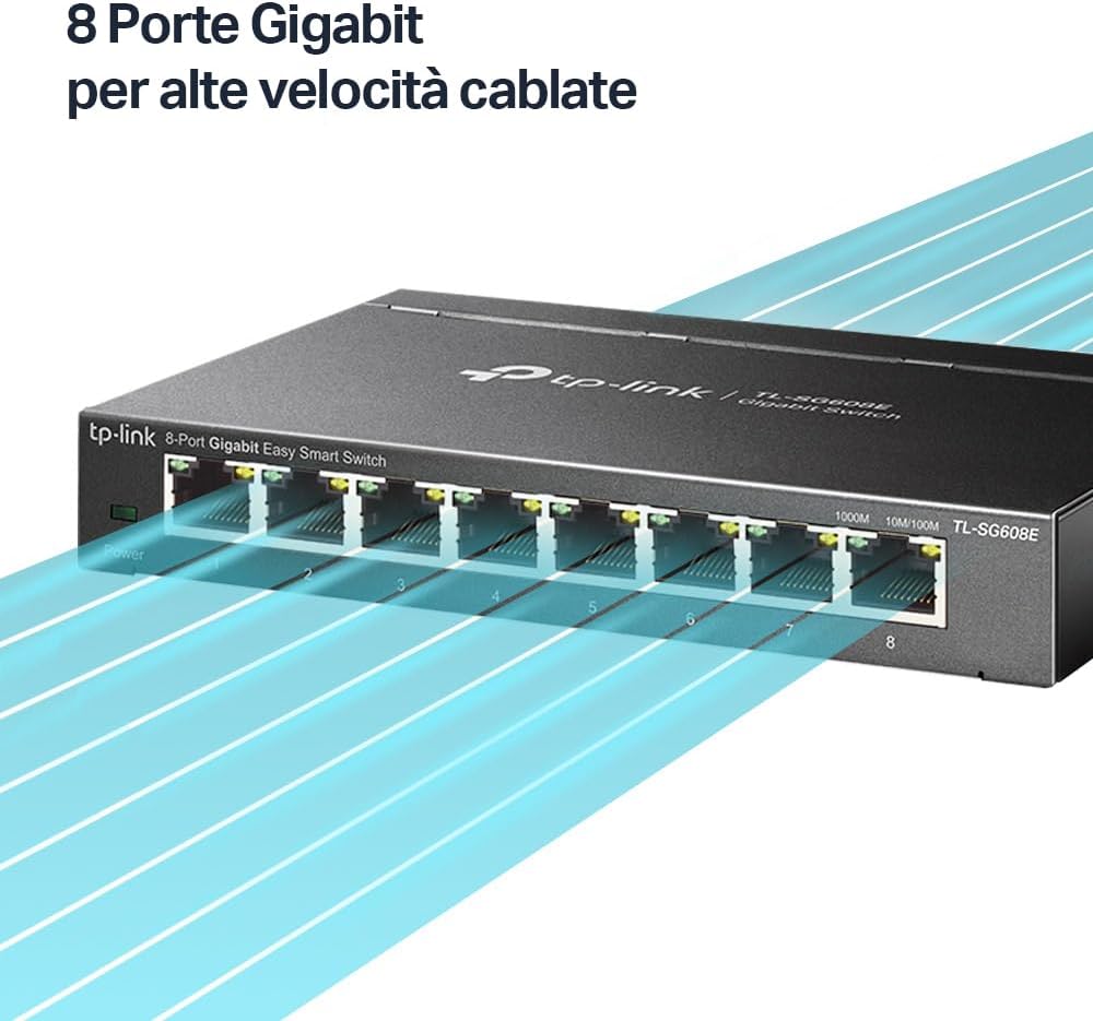 Detalle 2 de TP-Link TL-SG608E Easy Smart Managed Switch Ethernet Gigabit a 8 porte RJ45