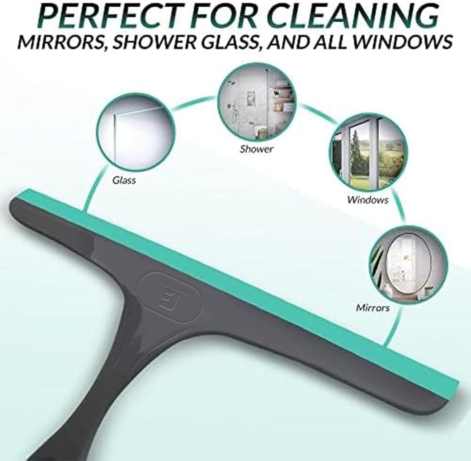 Detalle de Essentiality 2-Pack Multipurpose Window Squeegee – Turquoise/Grey