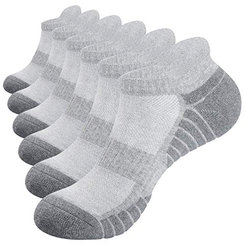 Imagen de TANSTC Men's Running Trainer Ankle Socks: Anti-Blister Cushioned (6 Pairs) en OfertitasTOP