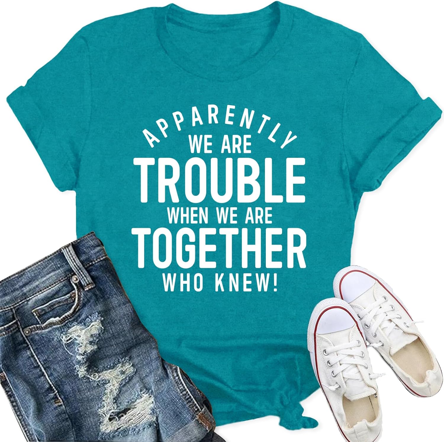 Detalle 2 de Qskall Best Friend T‑Shirt for Women – Bestie Tee