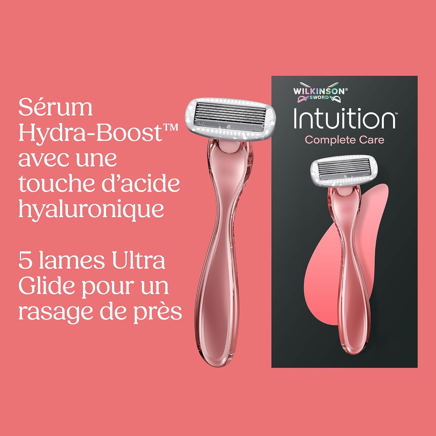 Detalle de Wilkinson Sword Intuition Complete Care — rasoir féminin avec sérum Hydra-Boost et 6 recharges