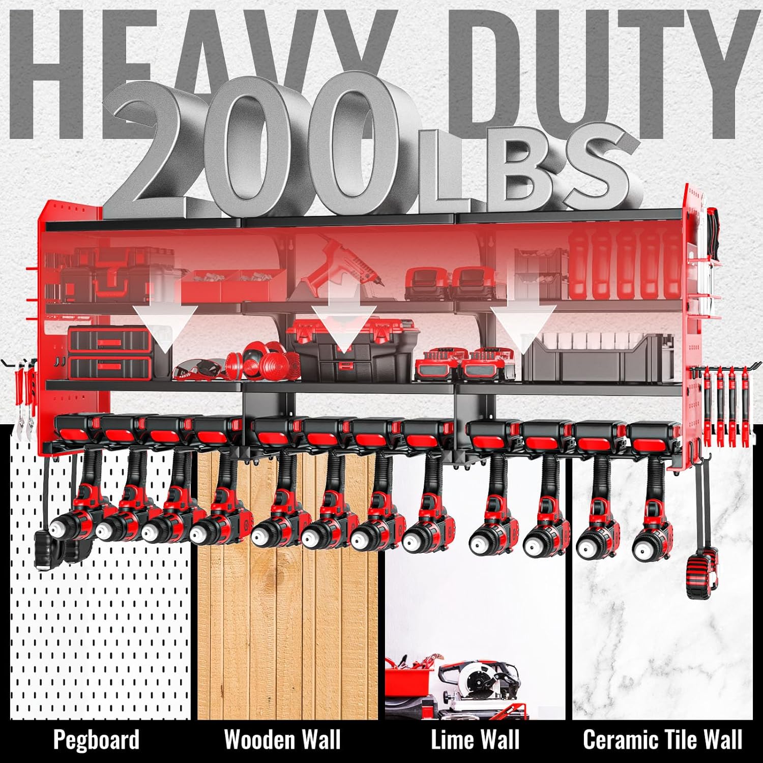 Thumbnail 4 de VeyFolzin.st Large Wall Tool Organizer 12 Holders 🛠
