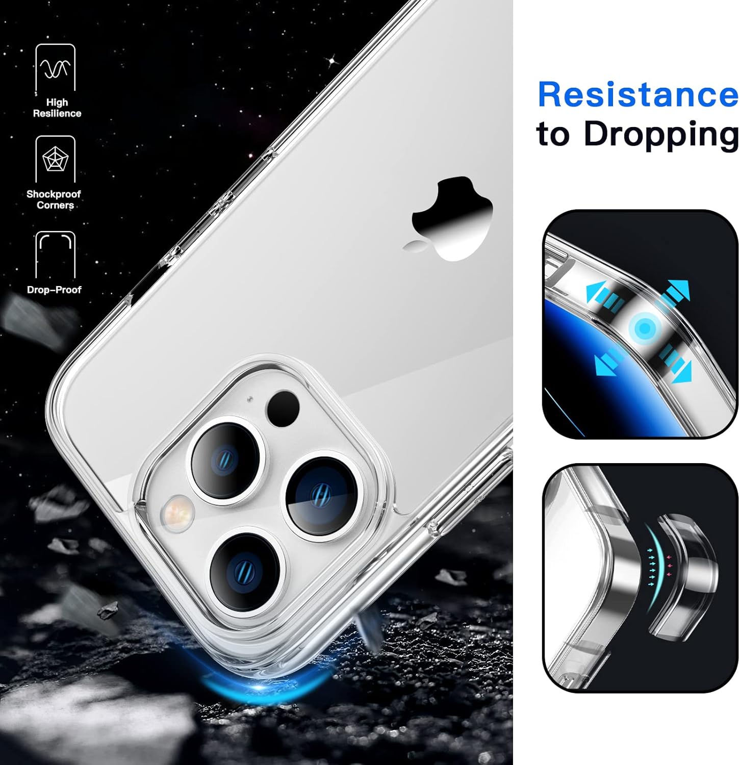 Thumbnail 5 de JETech Case for iPhone 14 Pro 6.1-inch clear bumper