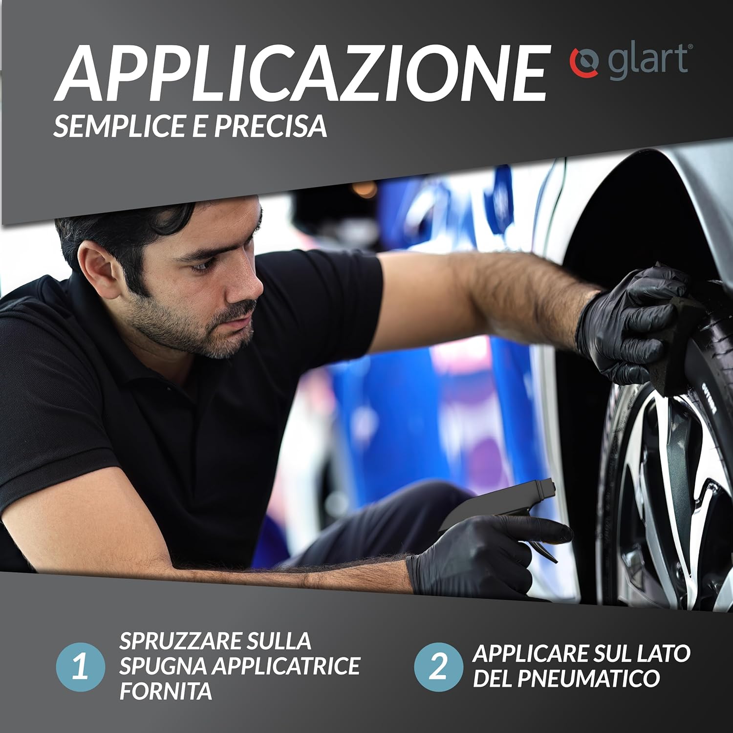 Thumbnail 2 de Glart 451RK – Lucidante per cerchioni auto, 1000 ml con spugna per l'applicazione