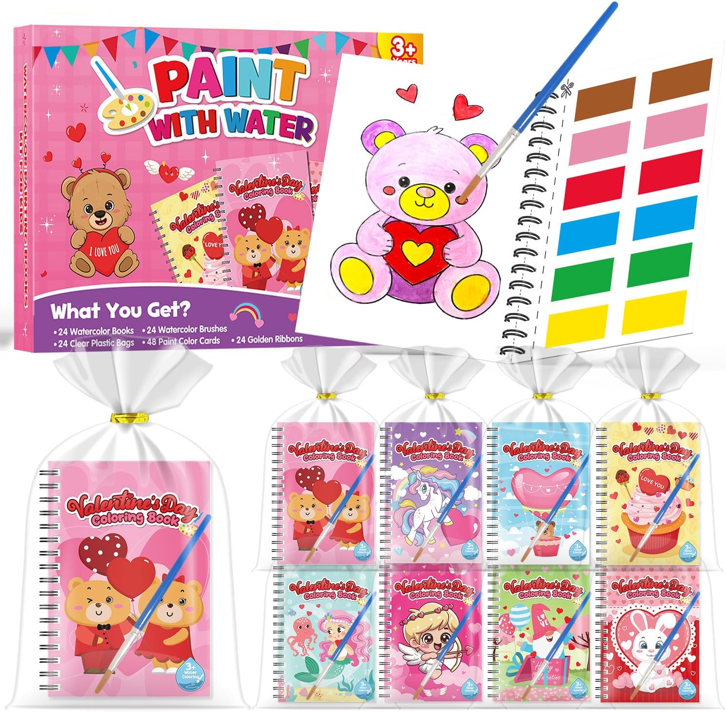 Detalle de Water Colouring Books: Mini Water Painting Books for Kids (24 Ocean) – Party Bags Fillers for Ages 4–9