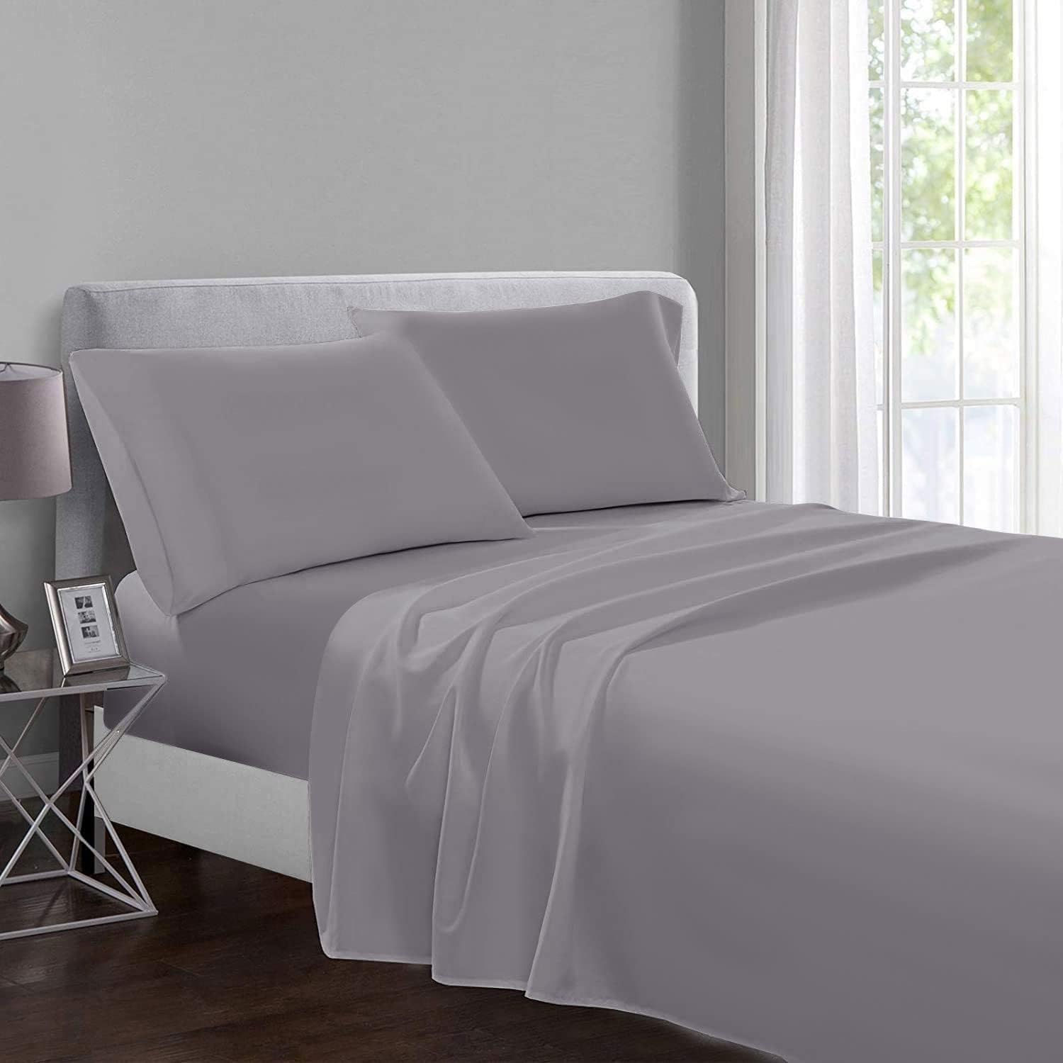 Detalle 2 de Yorkshire Bedding Single Bed Flat Sheet in 100% Egyptian Cotton (200 Thread Count) – White – 175 cm x 275 cm