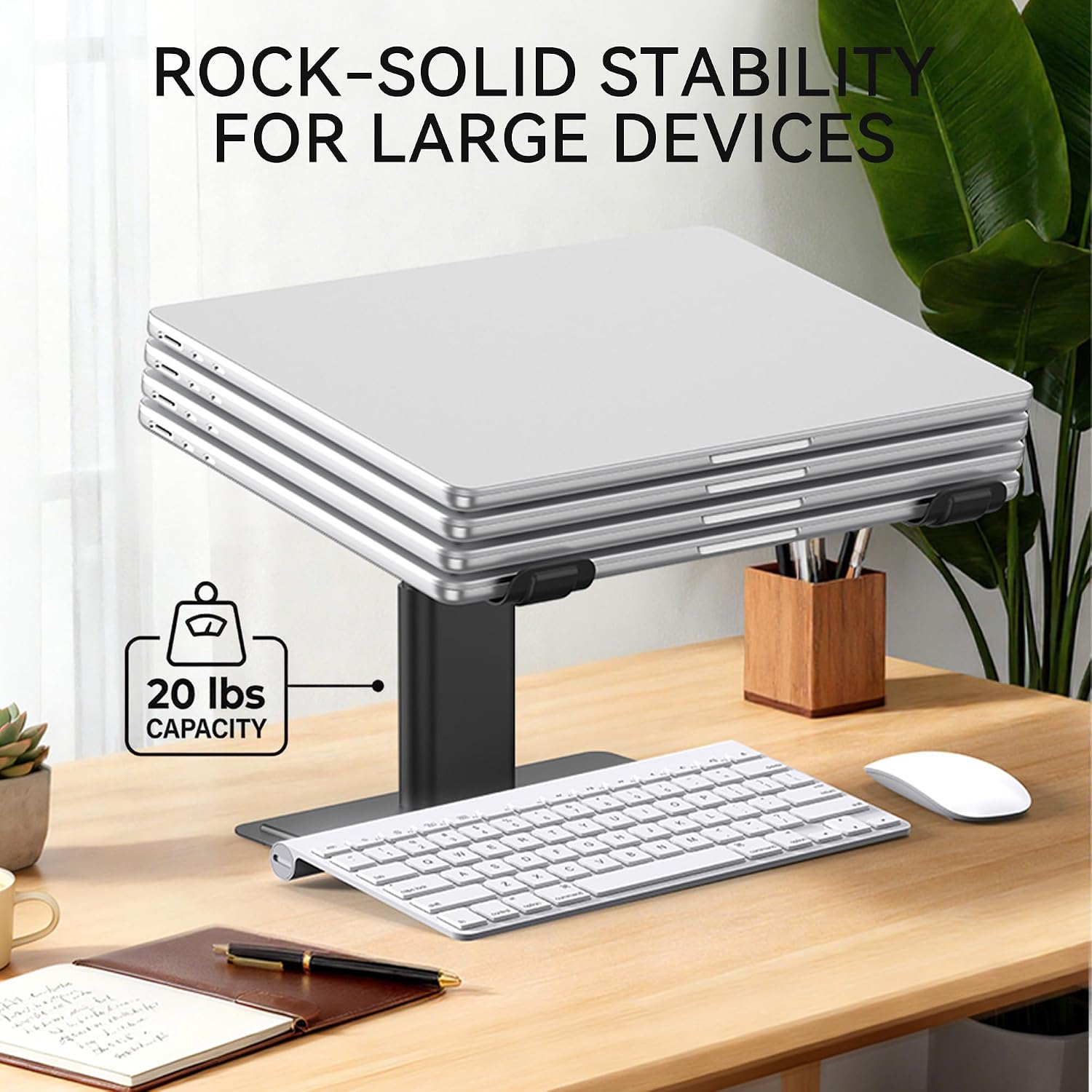 Thumbnail 6 de SOUNDANCE LS Adjustable Laptop Stand, 10–17.3 Inch, Black, Open-Frame Cooling