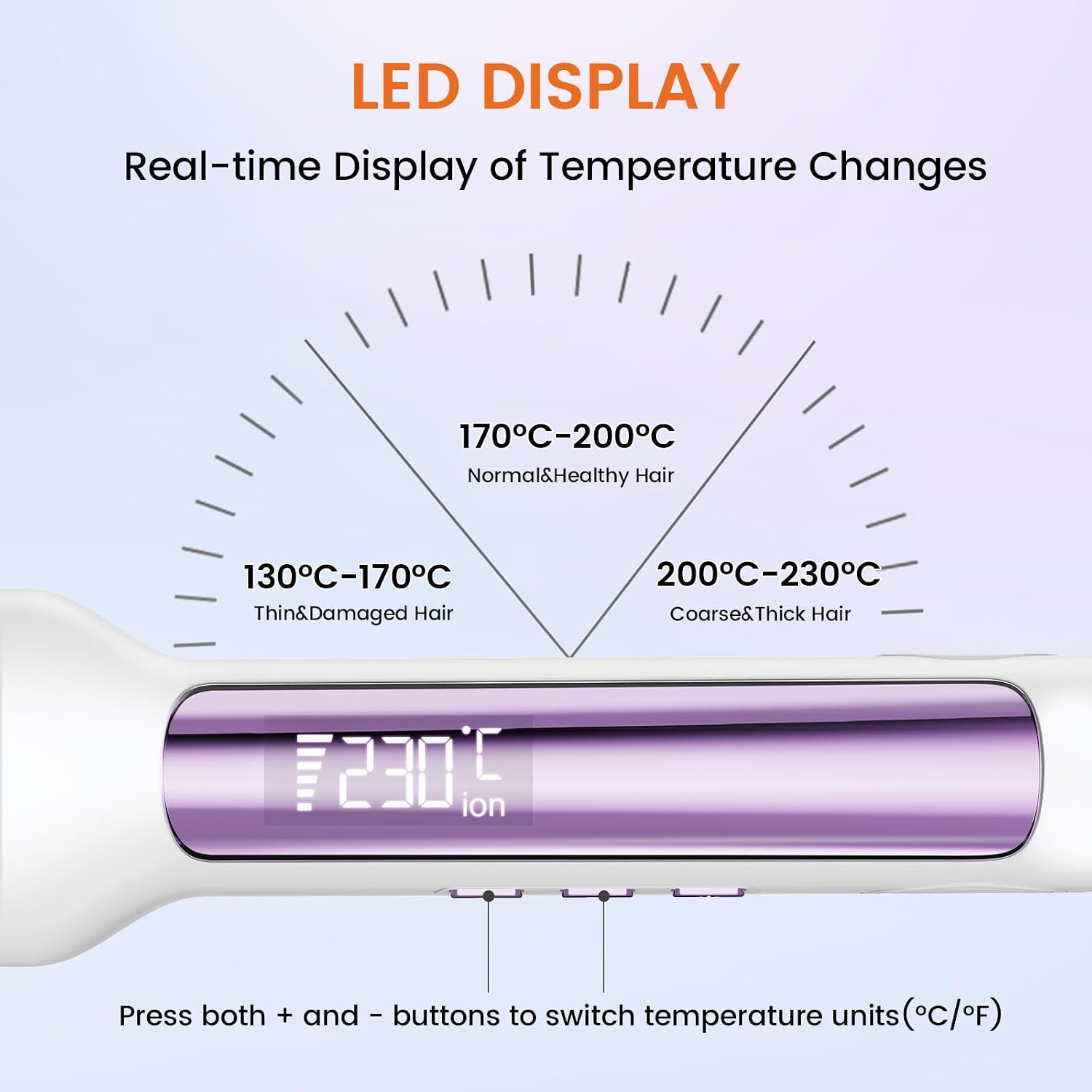 Detalle 2 de Faszin Professional 42mm Titanium Hair Straightener 🎀