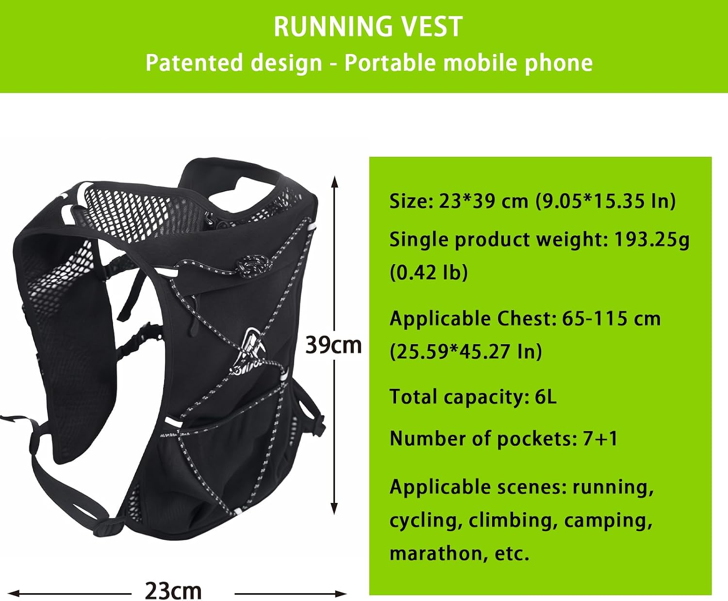 Thumbnail 4 de Running Vest for Women Men 10L hydration pack 🏃♀