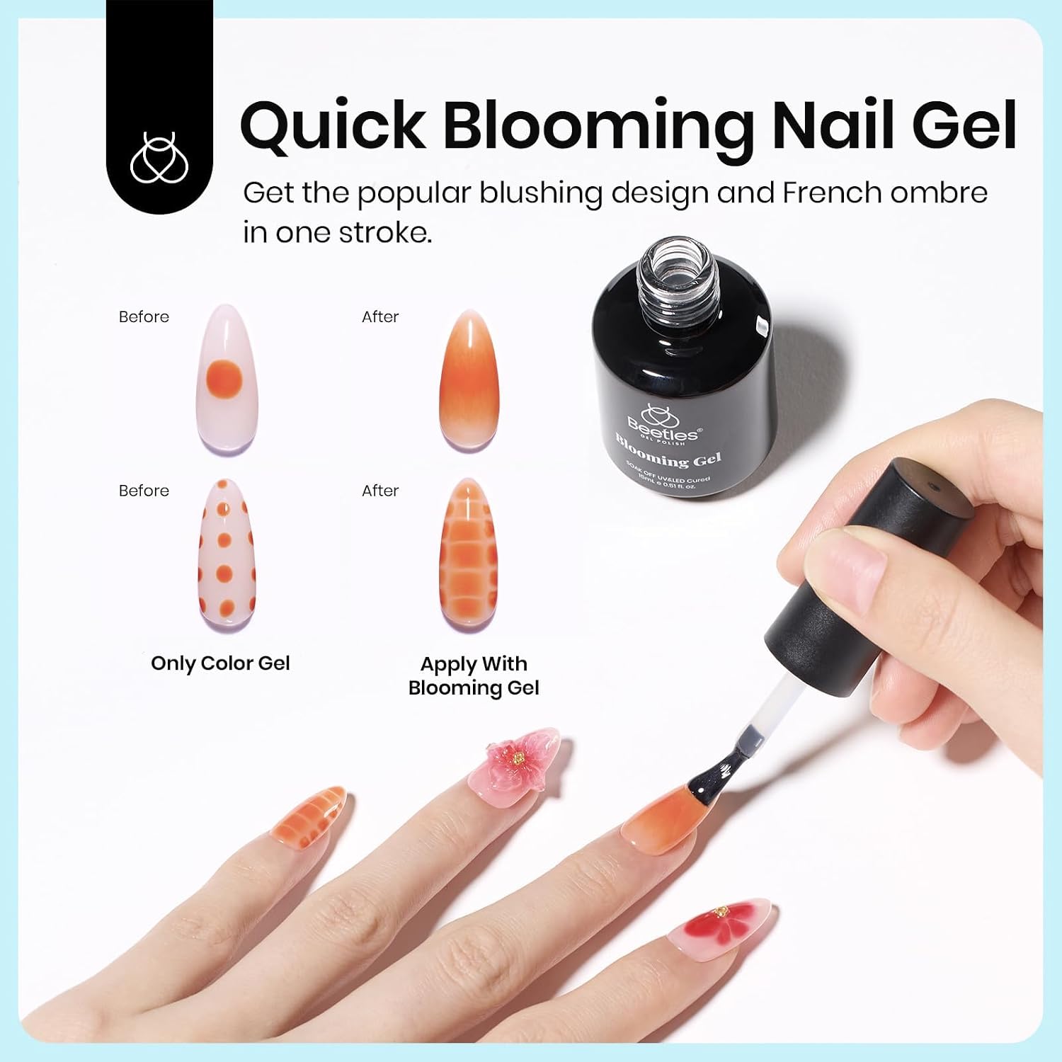 Thumbnail 3 de Beetles Nail Glue and Blooming Gel Set, 2 x 15 ml for Nail Art