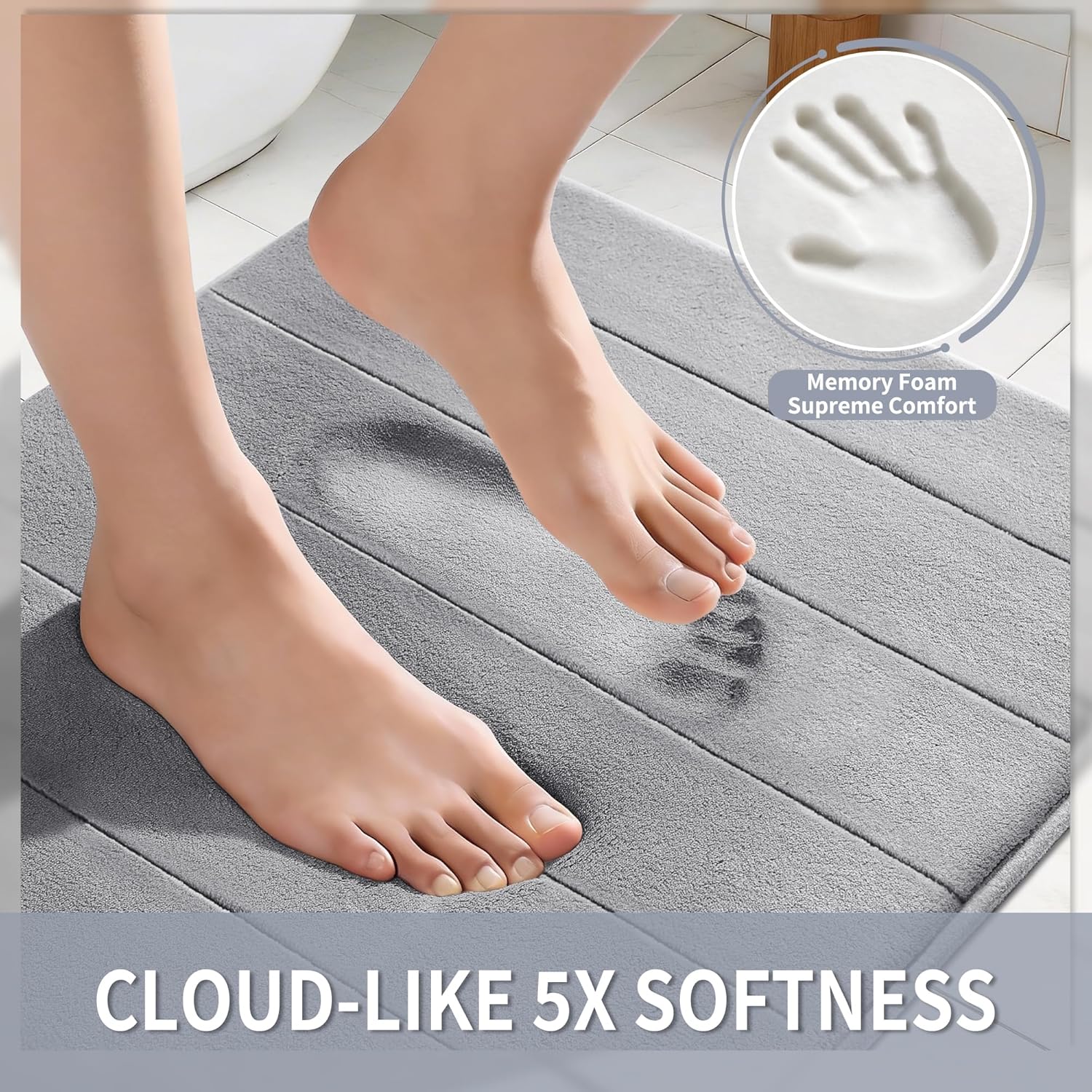 Thumbnail 2 de Yimobra Memory Foam Bath Mat, 24x17 ⚙