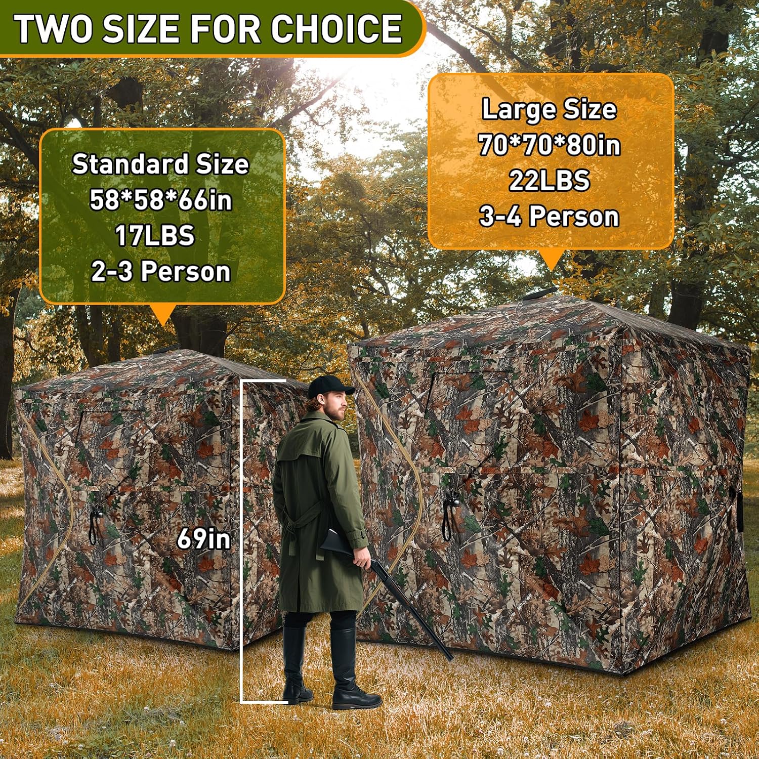 Detalle de TLC Sport 360° See-Through Hunting Blind with Sliding Windows and Pop-Up Hub