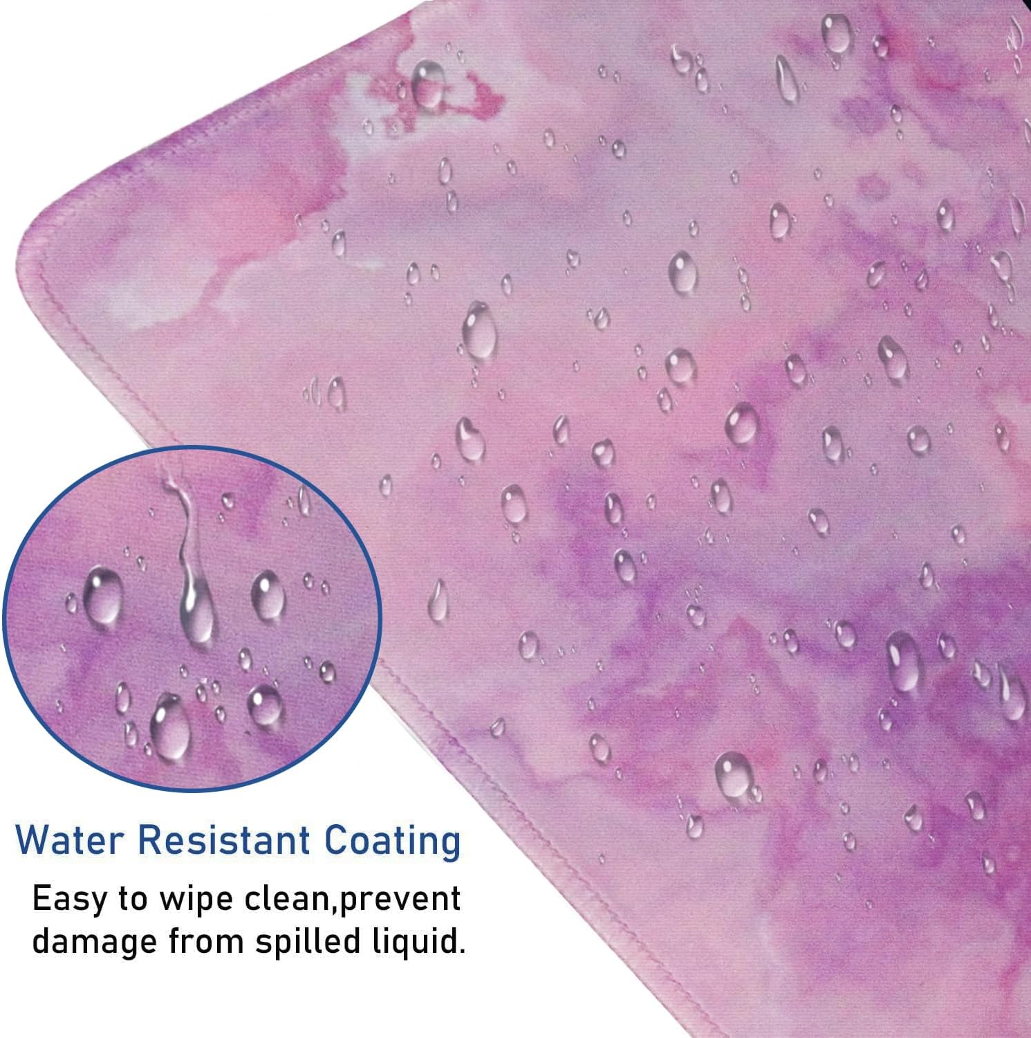 Detalle 2 de Hsmienk AB-C020 Extended Gaming Mouse Pad, Waterproof, Marble Purple
