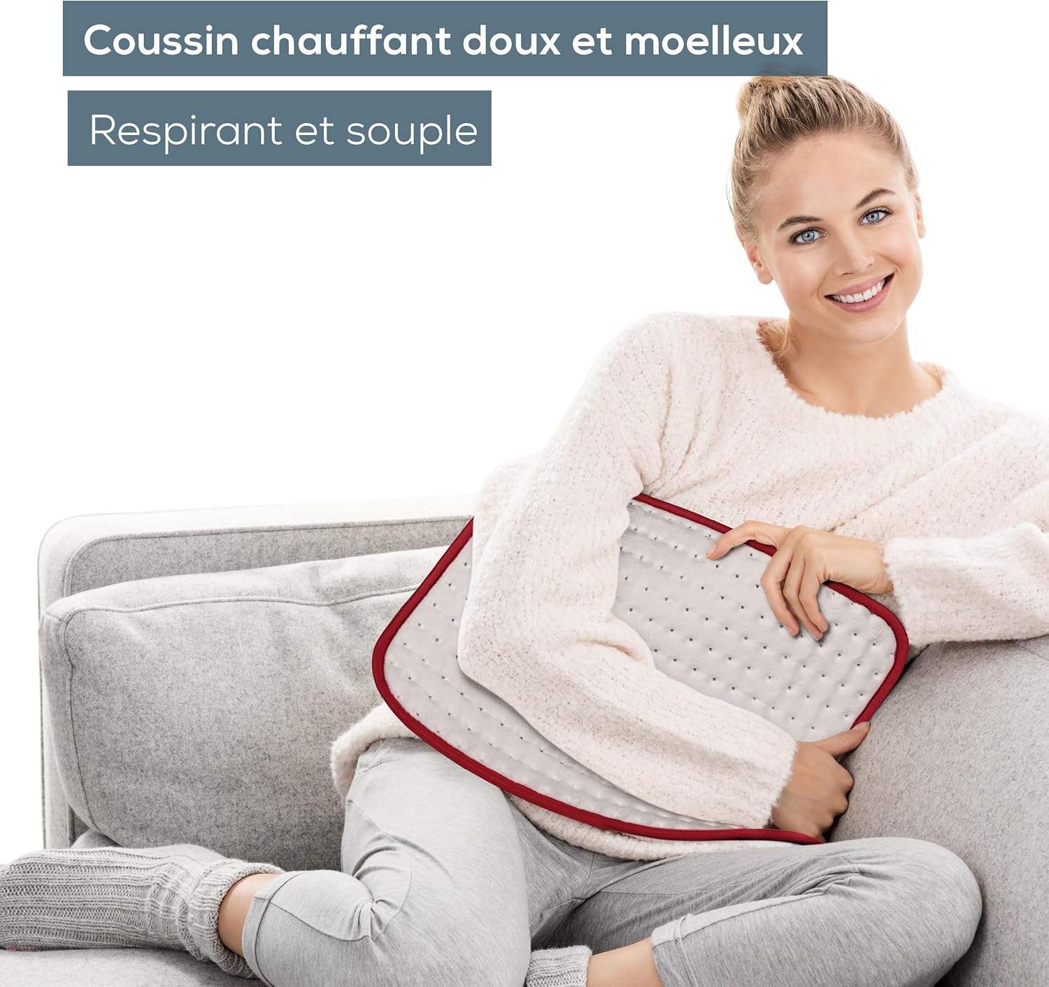 Detalle de Beurer Coussin chauffant HK Comfort — chaleur douce et ajustable, lavable en machine