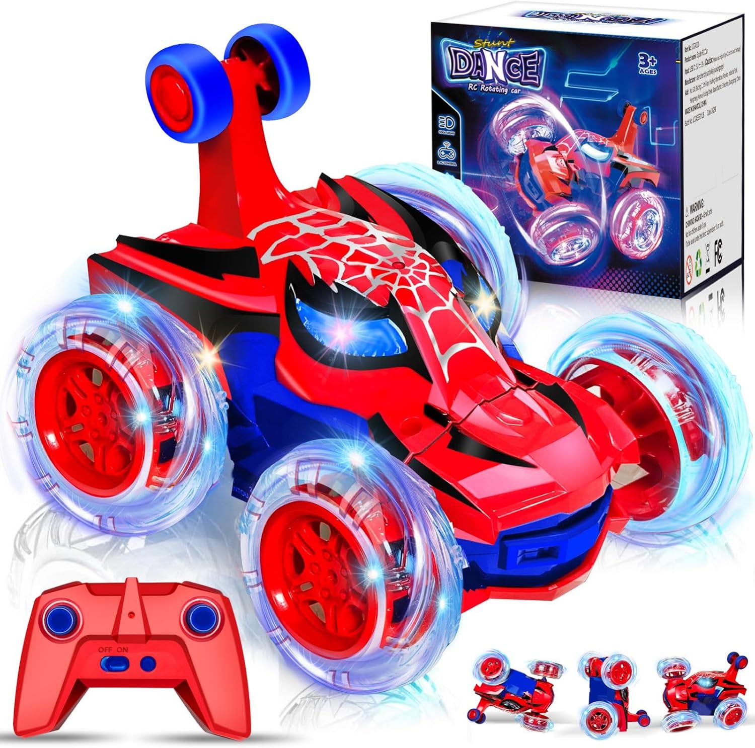 Detalle de Logth CF24020 Spider RC Stunt Crawler with 360° Flips and LED Lights