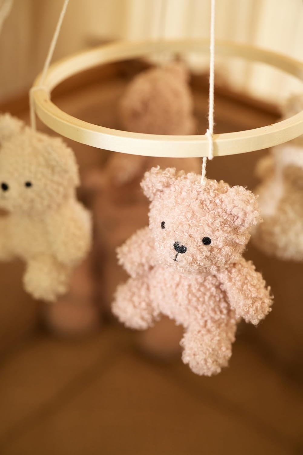 Thumbnail 5 de Jollein Mobile – Teddy Bear Wild Rose/Naturel: Niedliches Baby-Mobile für Bettchen