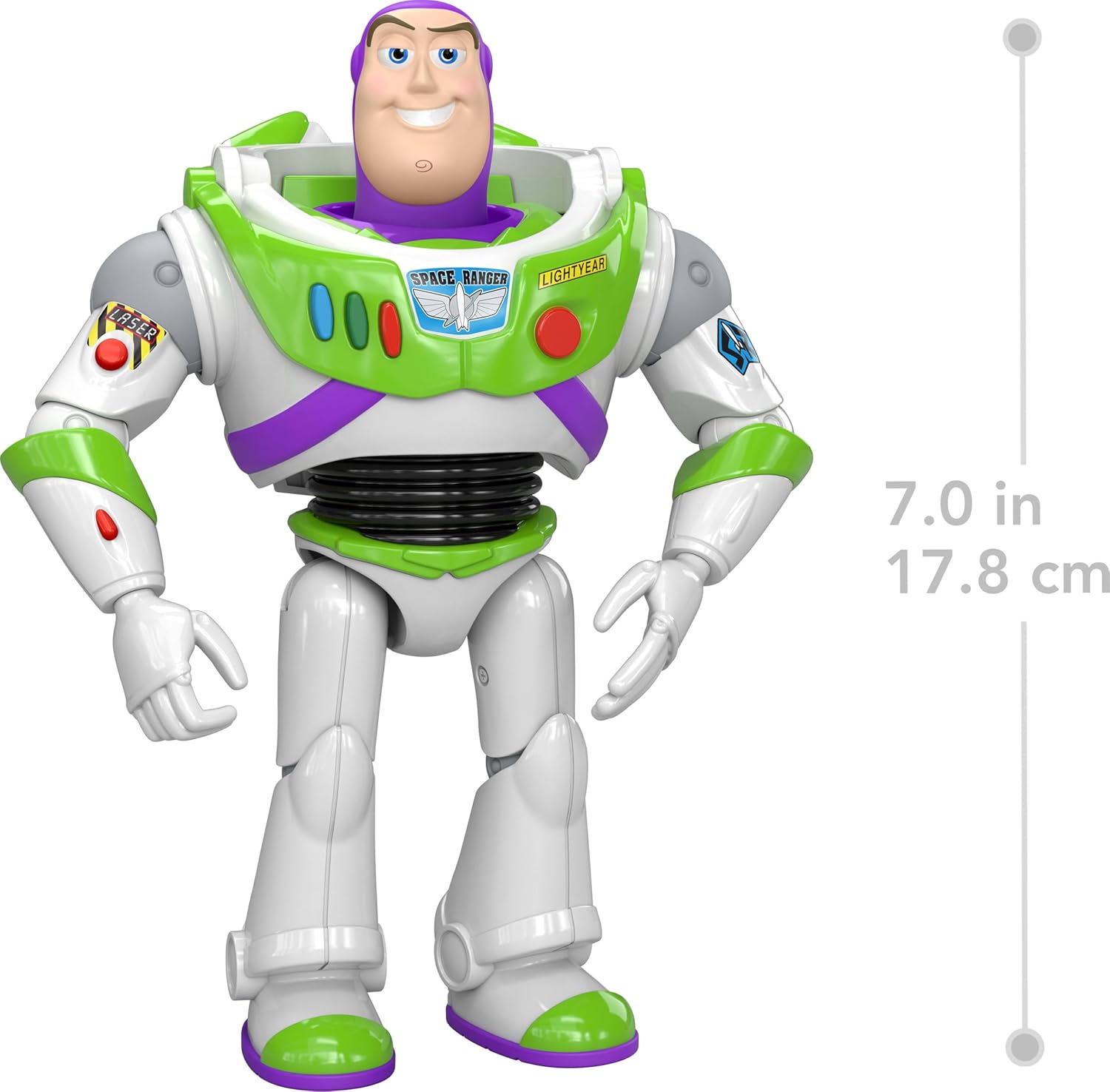 Detalle 1 de Mattel JKV15 バズ・ライトイヤー アクションフィギュア、7インチプレイスケール・可動ジョイント搭載