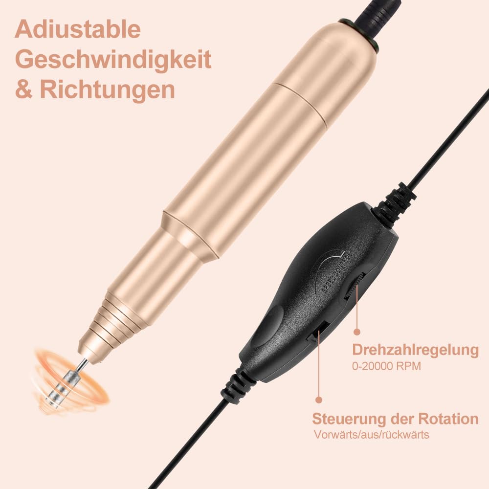 Detalle de FOLAI Elektrischer Nagelfräser mit 0-20.000 U/min