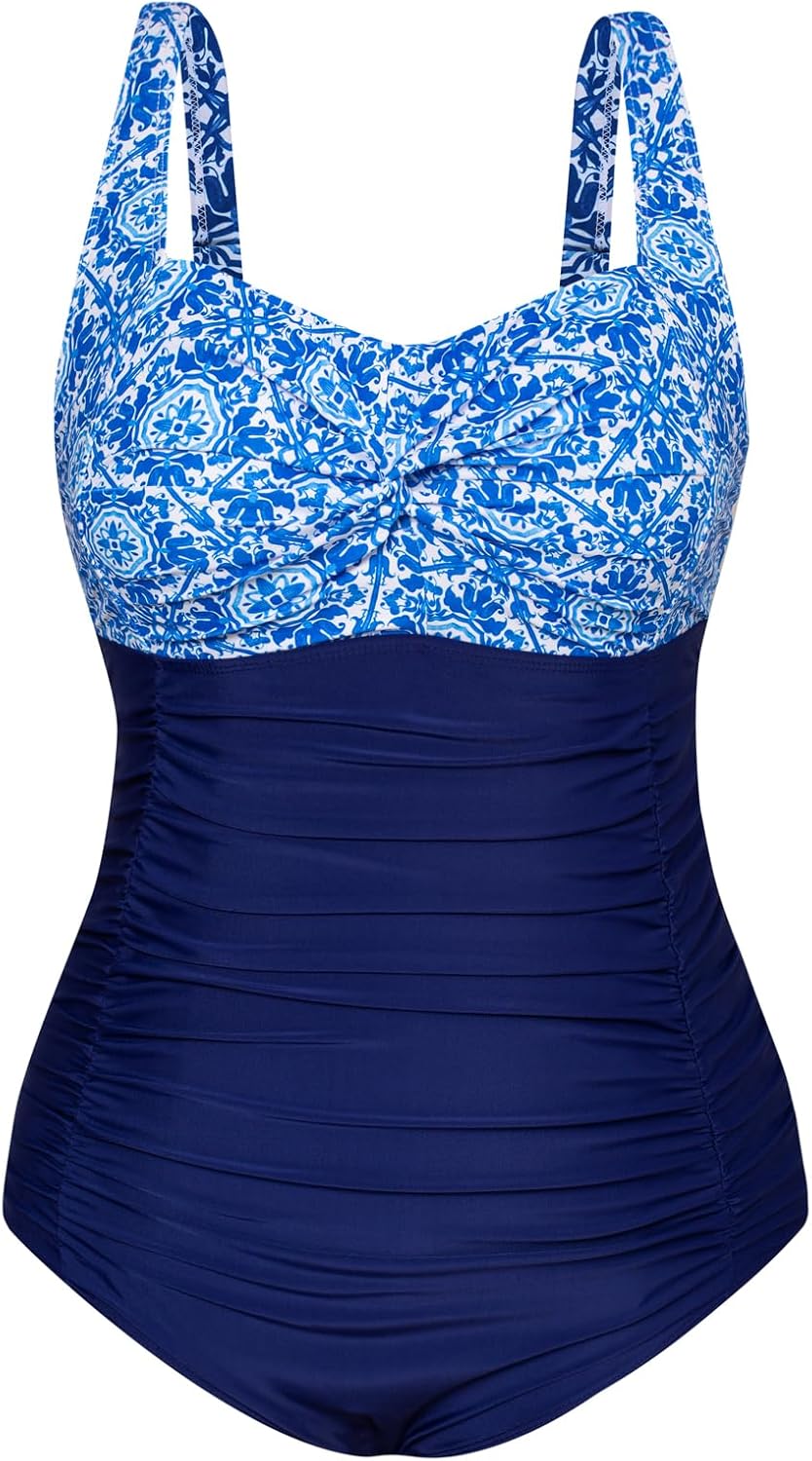 Thumbnail 1 de Hanna Nikole Plus Size One Piece Swimsuit with Tummy Control and Ruched Detail
