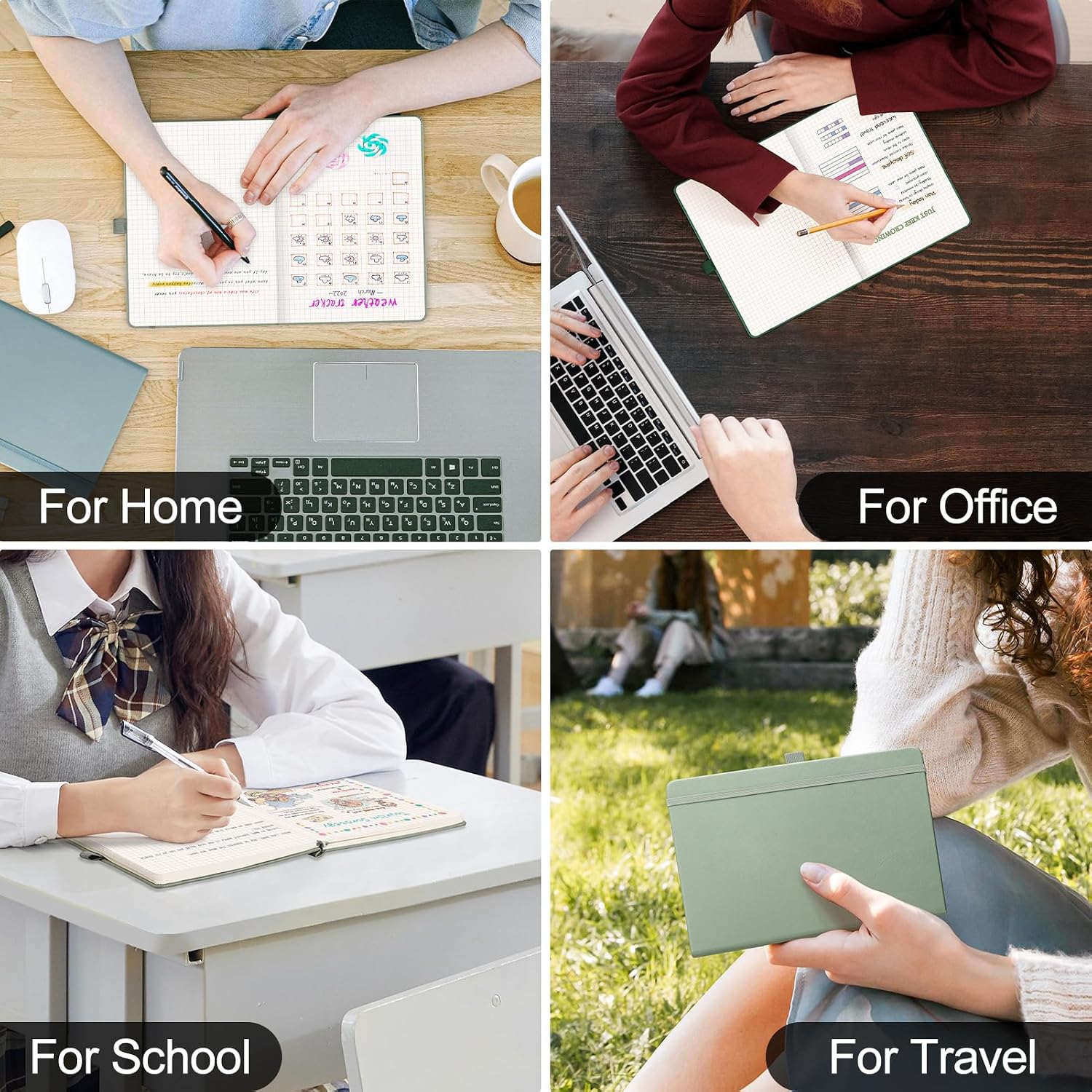 Thumbnail 6 de EMSHOI A5 Hardcover Blank Notebook – 160 Pages, 120gsm, PU Leather