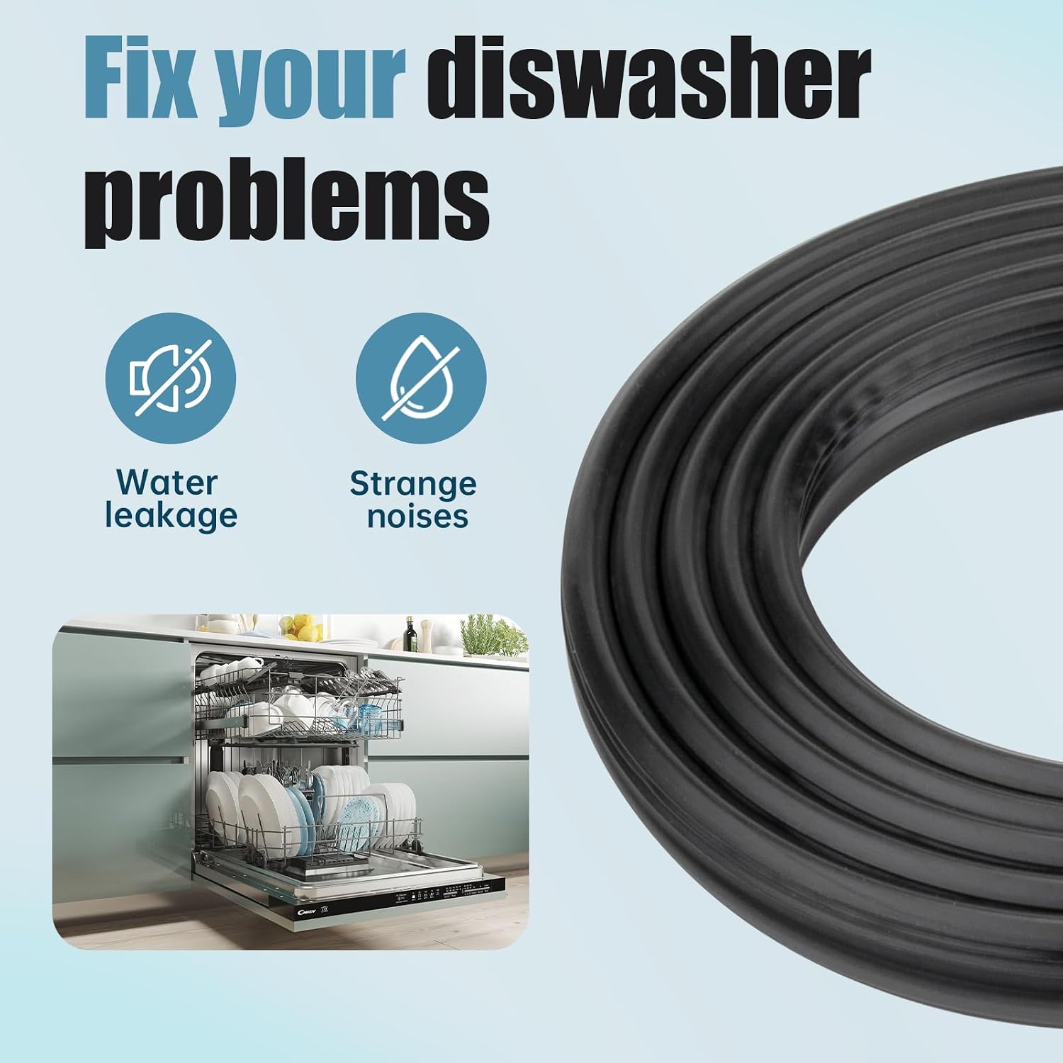 Detalle 1 de W10524469 Dishwasher Door Seal Replacement