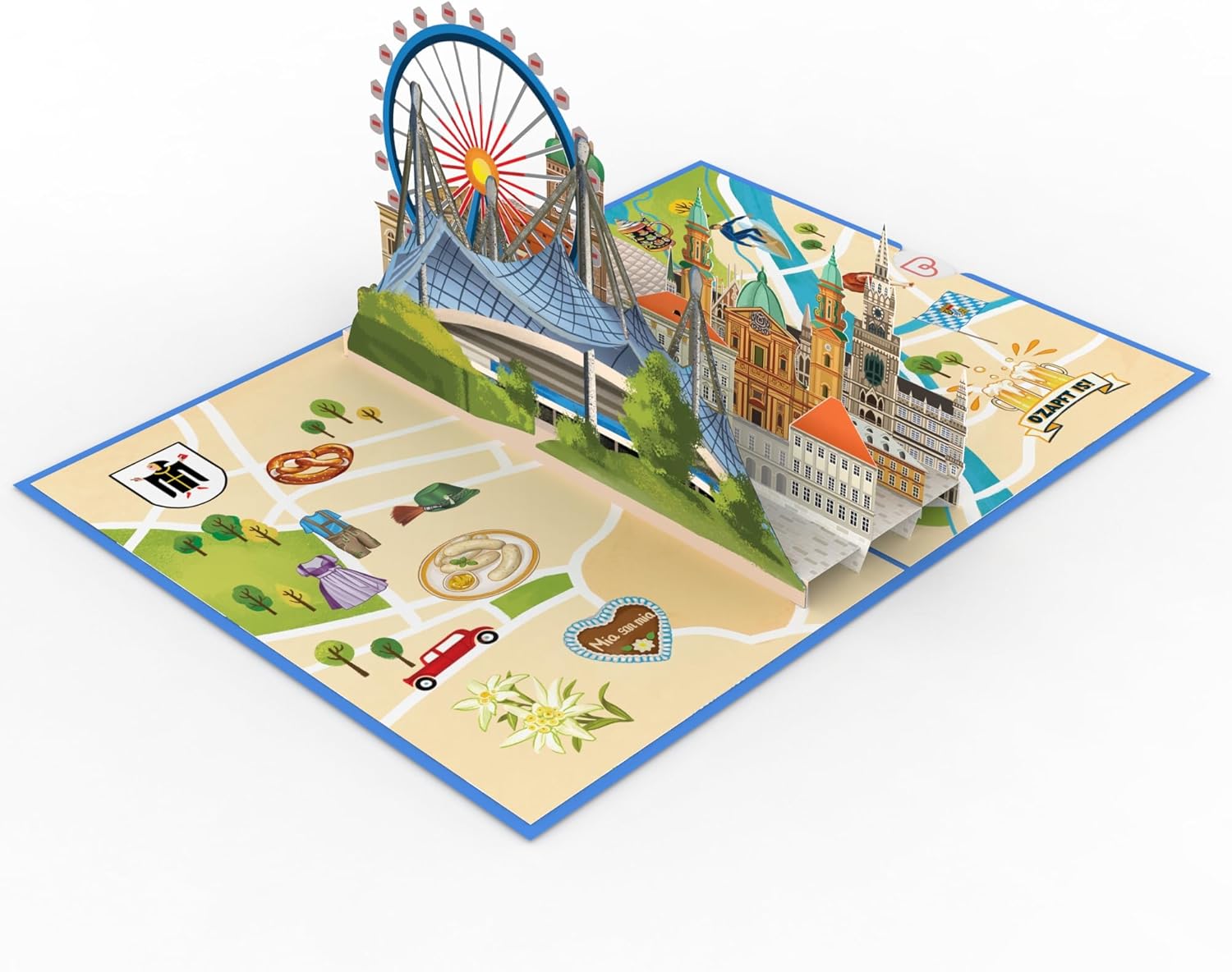 Thumbnail 3 de papercrush Pop Up Karte München – 3D-Geschenkkarte für Bayern, Hotel- oder Reisegutschein zum Geburtstag