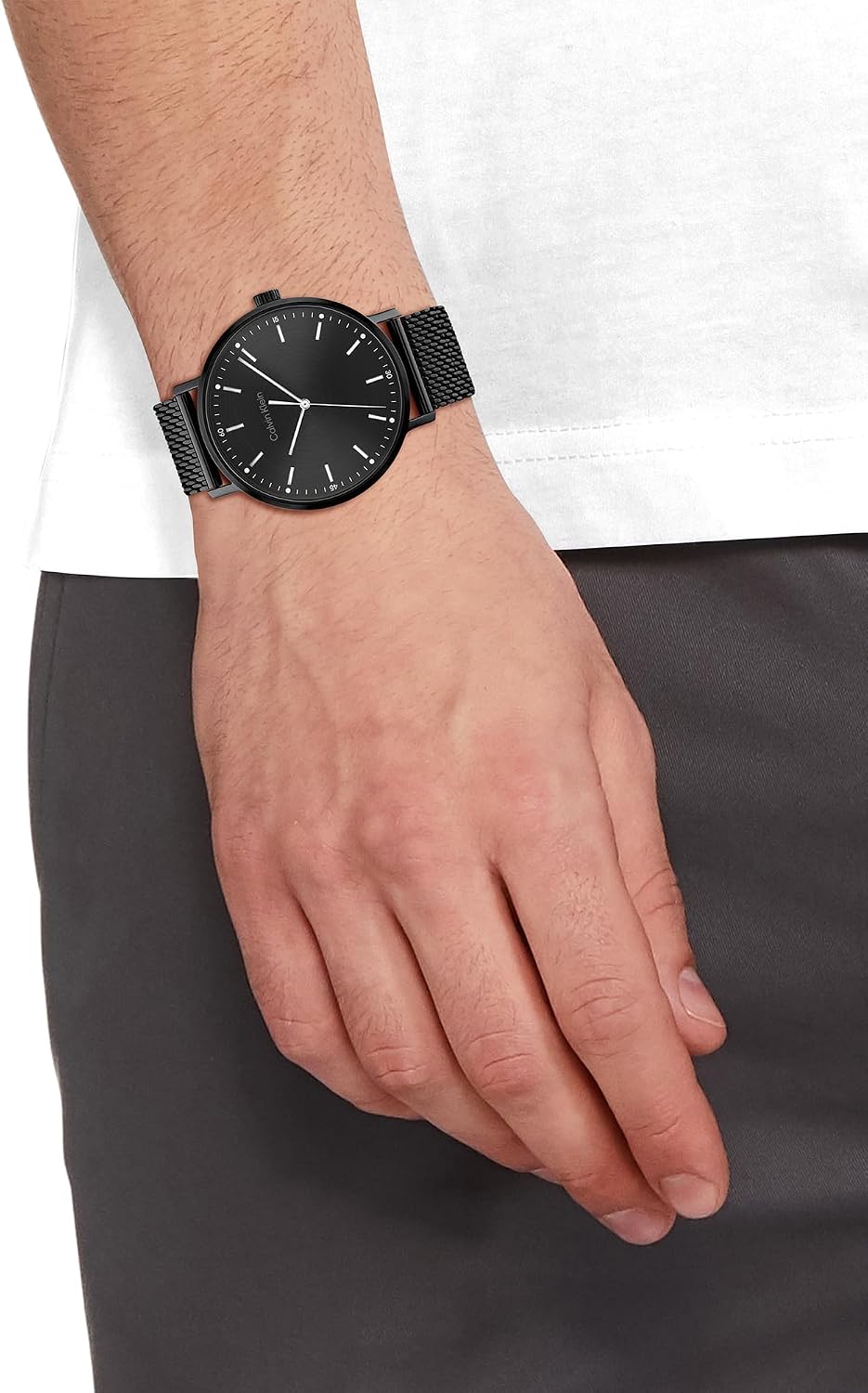 Detalle de Calvin Klein Analoge Quarzuhr für Herren – Modern Mesh Kollektion