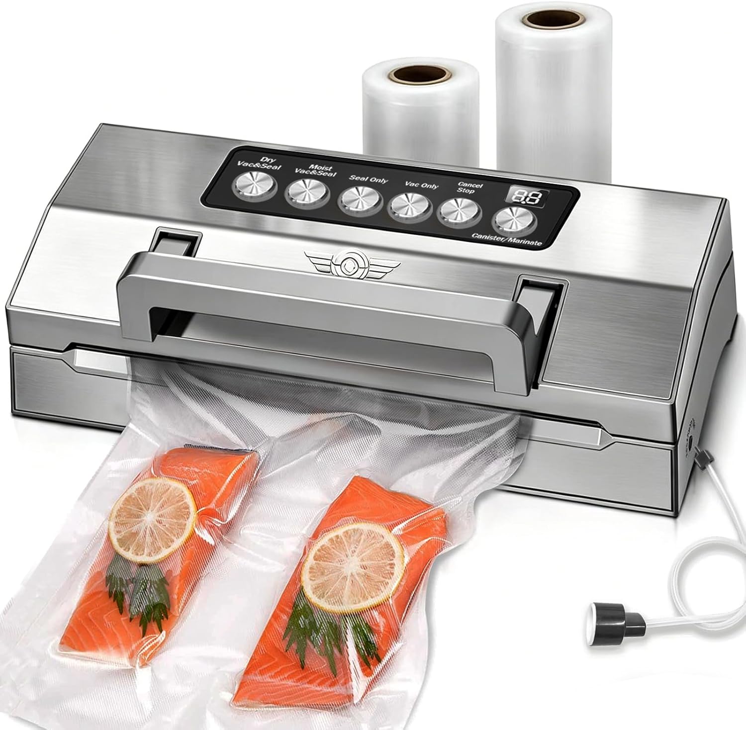 Detalle de POWOT Precision Food Vacuum Sealer Machine with Double Heat Seal
