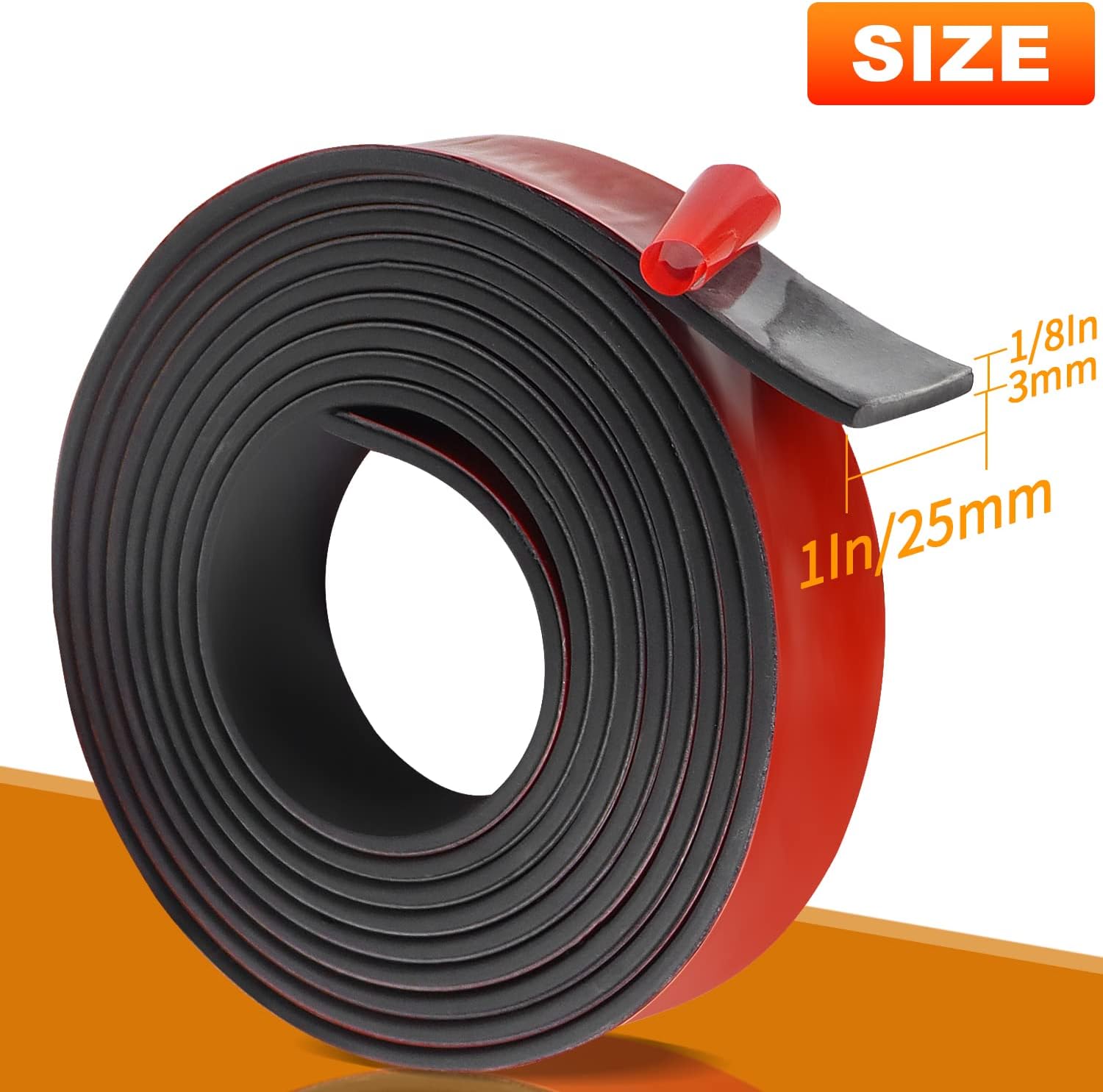 Detalle 2 de Vefhby Gummistreifen Selbstklebend – Vollgummi Neoprenmatte 25 mm x 3 mm x 3 m