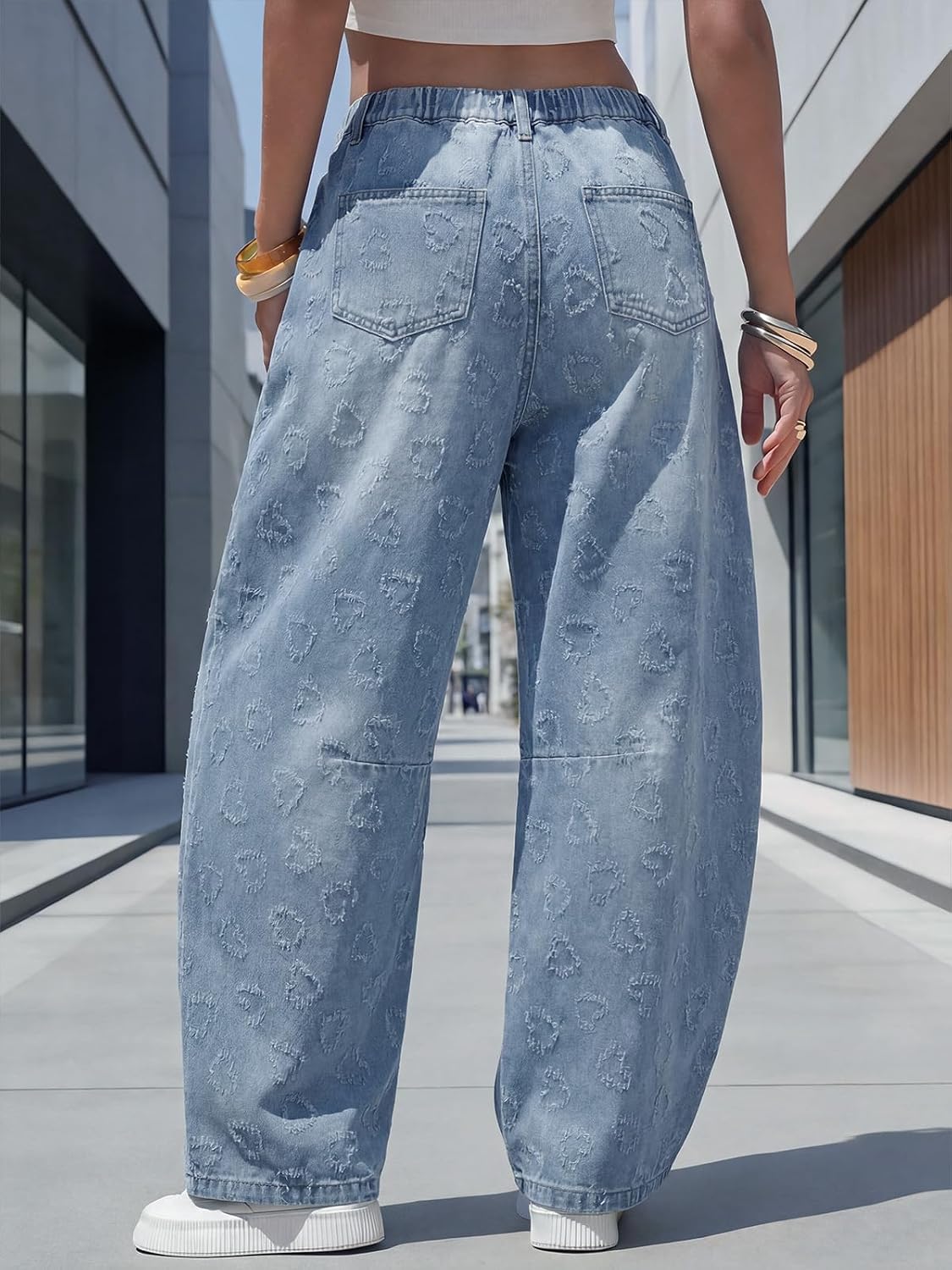 Detalle de EXLURA Barrel Jeans Cotton Blend