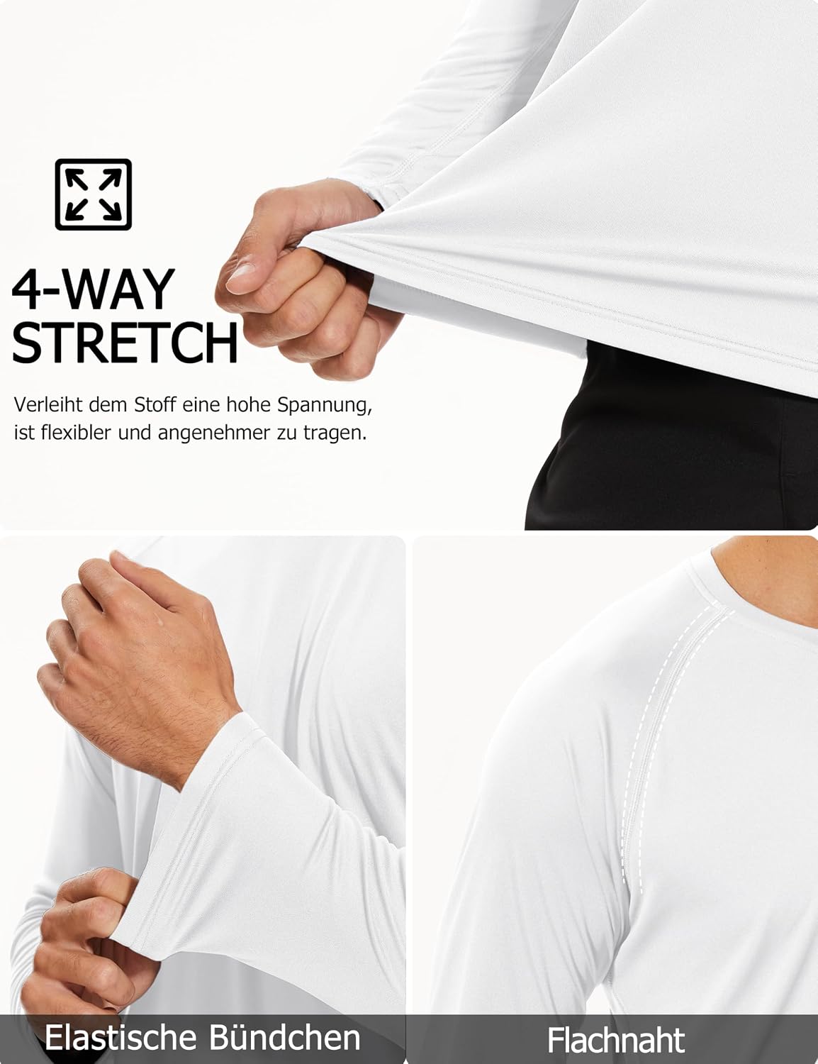 Thumbnail 4 de TACVASEN Herren UPF 50+ UV-Langarmshirt (Rashguard) für Outdoor & Sport