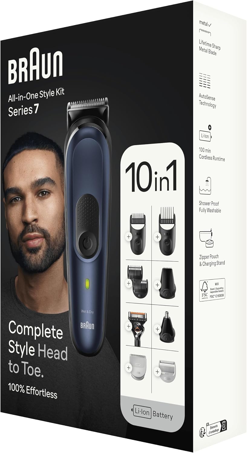 Thumbnail 6 de Braun MGK7410 Regolabarba 10‑in‑1, 100 minuti di autonomia ✂