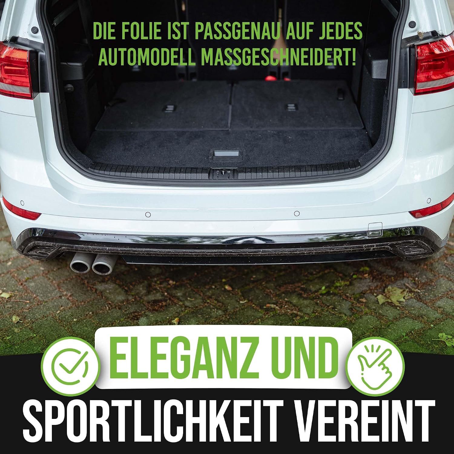 Detalle de GD-Shield Auto-Ladekantenschutz für VW T6 Multivan (2015–2019) – Lackschutzfolie-Set inkl. Rakel & Mikrofasertuch