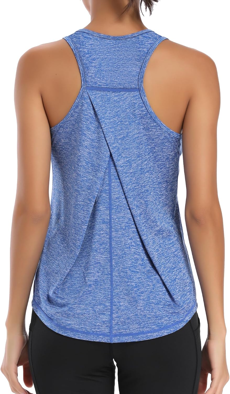 Detalle de Dawnrole Damen Tanktop Ärmloses Fitness Top Racerback – Atmungsaktives Yoga-Top aus Polyester-Elasthan
