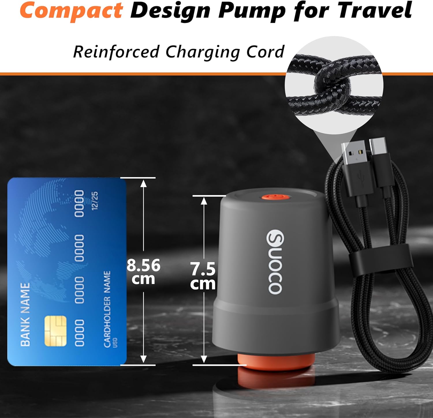 Detalle de SUOCO Travel Vacuum Pump for Vacuum Storage Bags