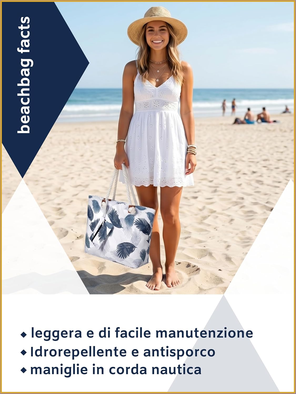 Thumbnail 4 de Borsa spiaggia idrorepellente 58 x 38 x 18 cm