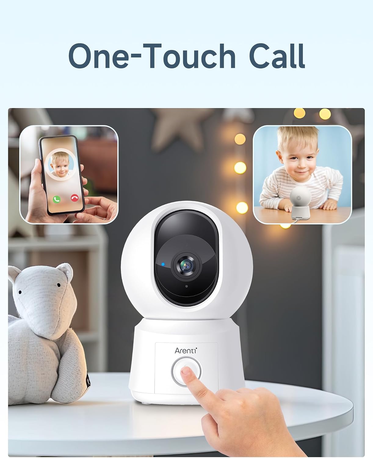 Detalle 2 de ARENTI Babyphone 5" Display — 1080p Kamera