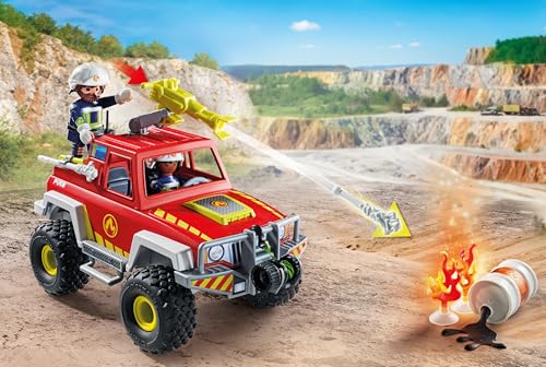 Detalle de Playmobil 71824 Camion de Pompier – Action Heroes, véhicule jouet dès 4 ans
