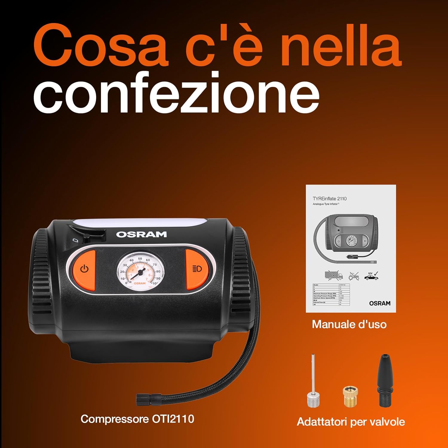 Thumbnail 4 de OSRAM OTI2110: Manometro per pressione gomme