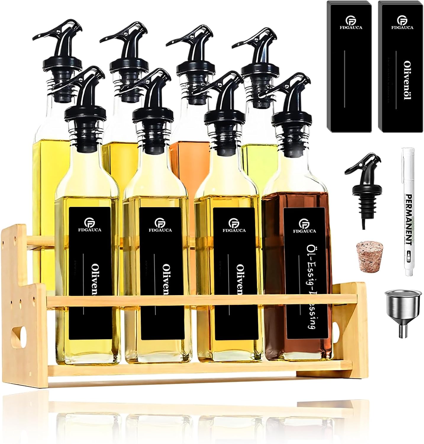 Detalle 1 de SAEIV Ölflasche aus Glas 12er Set 160 ml