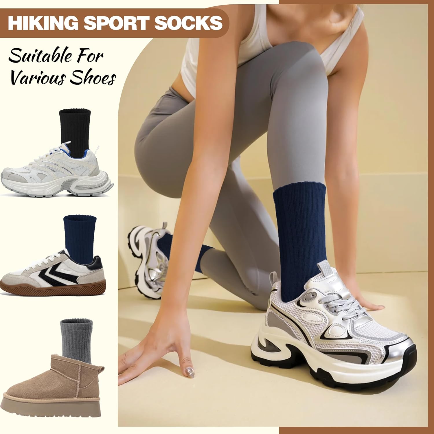 Thumbnail 5 de EBMORE Merino Wool Thermal Socks 5 Pairs