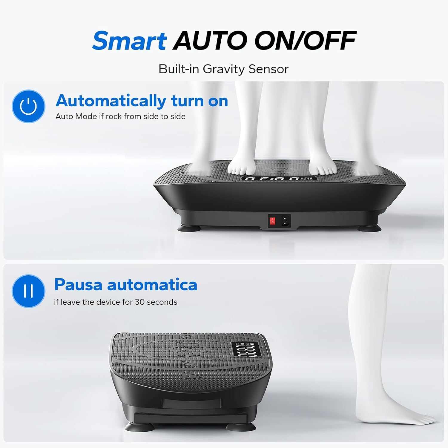 Detalle 2 de MERACH CV30 Pro MR-2398 Curved Vibration Plate with 10 Levels and Bluetooth