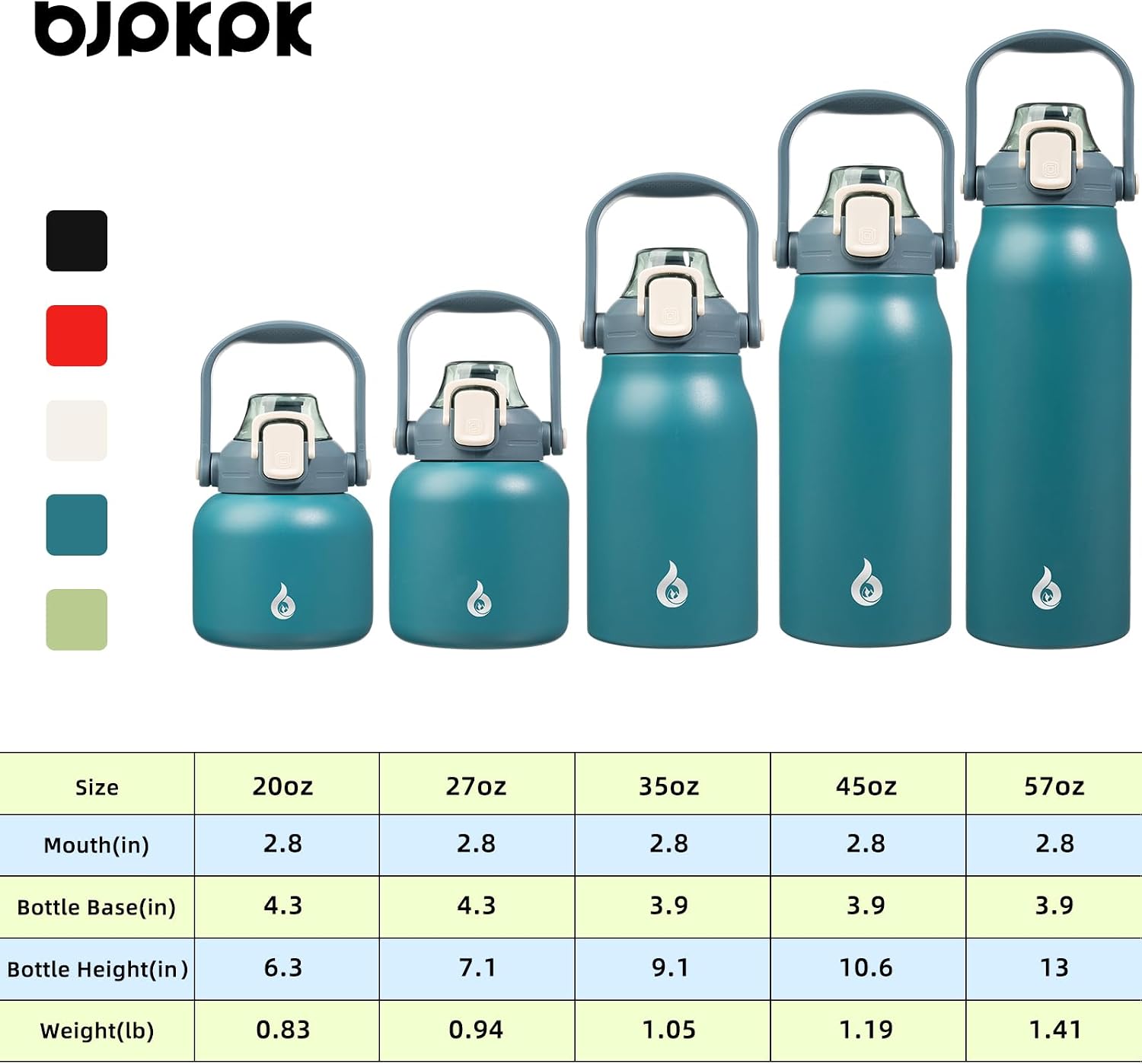 Thumbnail 4 de BJPKPK Insulated Water Bottle 57 oz