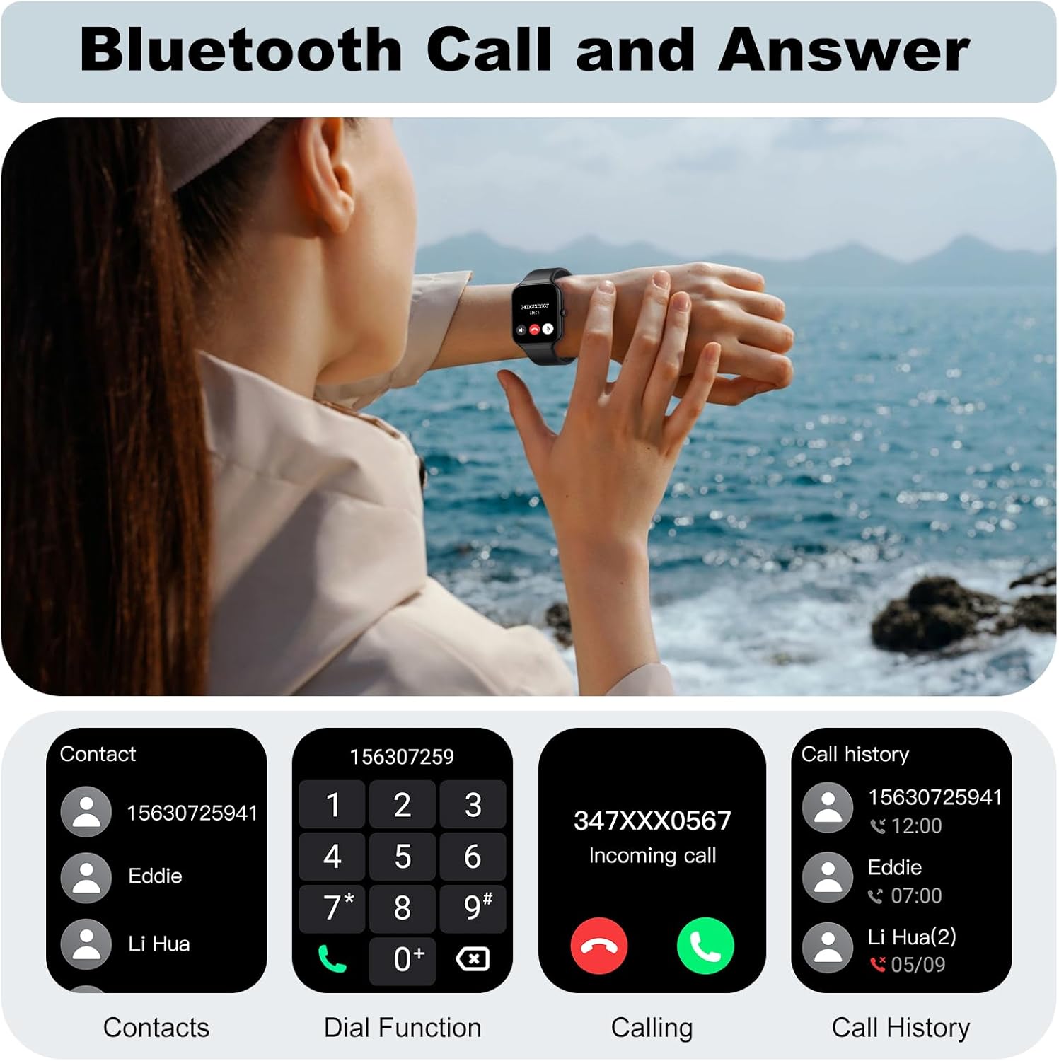 Thumbnail 1 de 2026 Smart Watch for Men & Women (1.96" screen) with Bluetooth calls, 100+ sport modes, IP68 water resistance