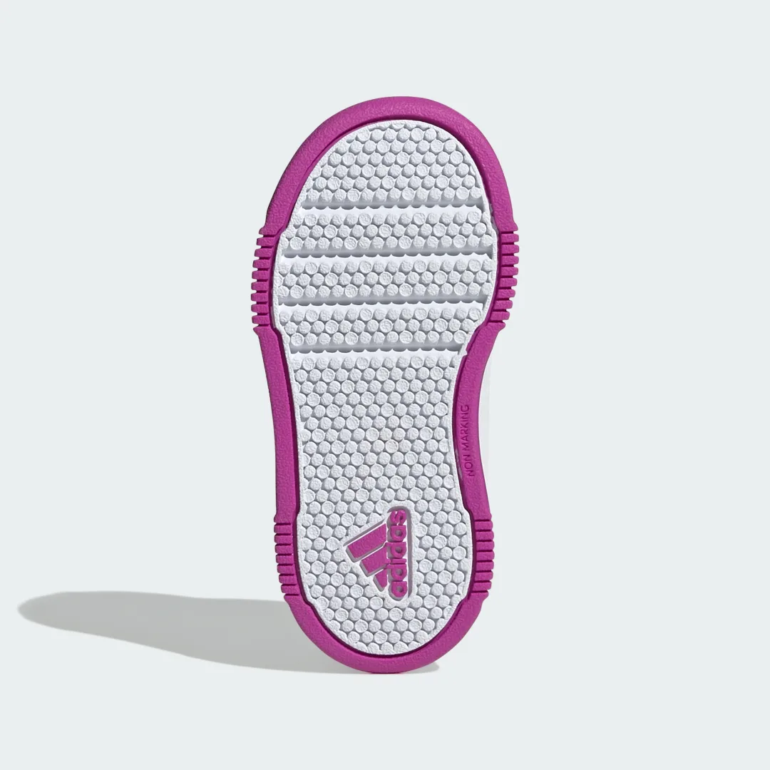 Detalle de Adidas Tensaur Hook and Loop en azul: comodidad diaria con cierre de velcro