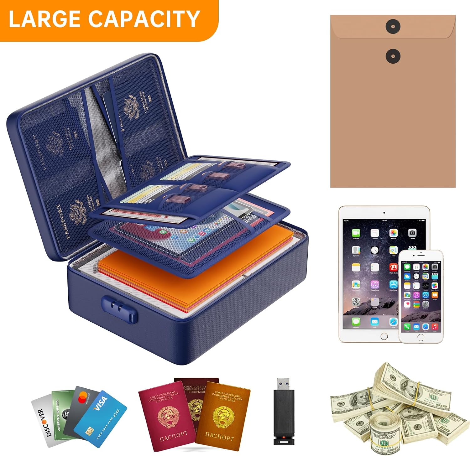 Thumbnail 6 de DocSafe Fireproof Document Organizer 8-Layer