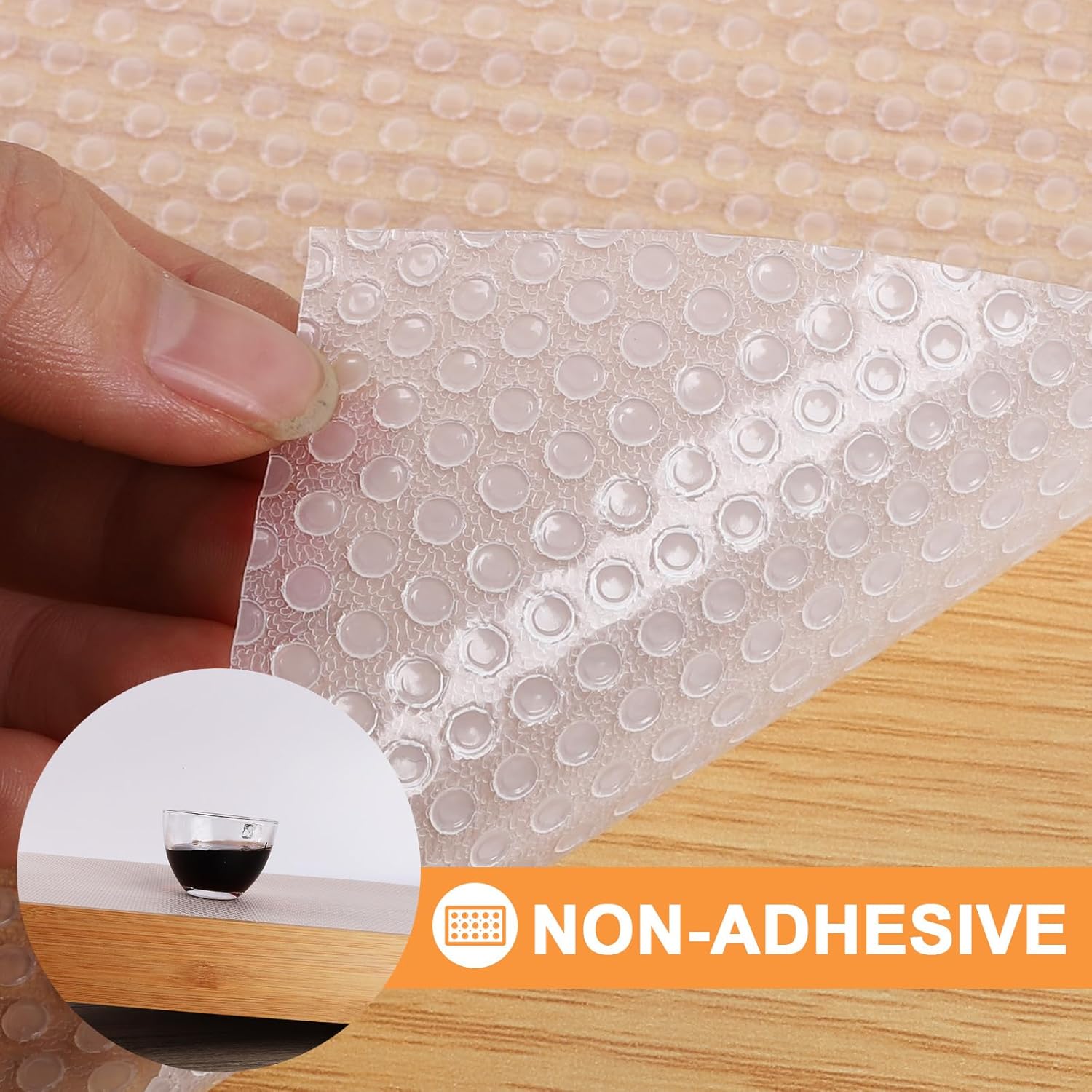 Thumbnail 6 de FLPMIX 24-inch Clear Waterproof Shelf Liner (EVA) — Non-Adhesive Drawer & Under-Sink Mat