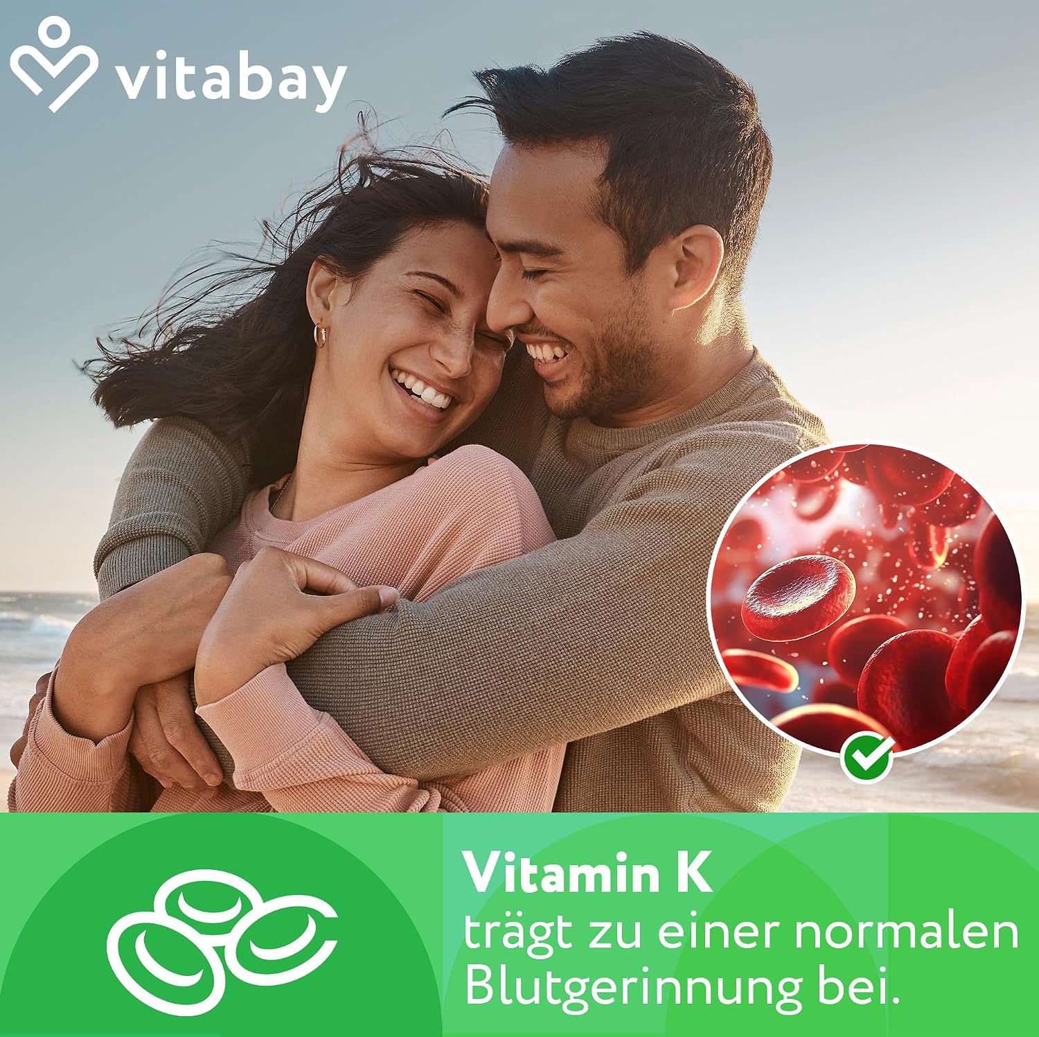 Thumbnail 2 de Vitabay Vitamin K2 200 µg MK-7 120 vegane Tabletten