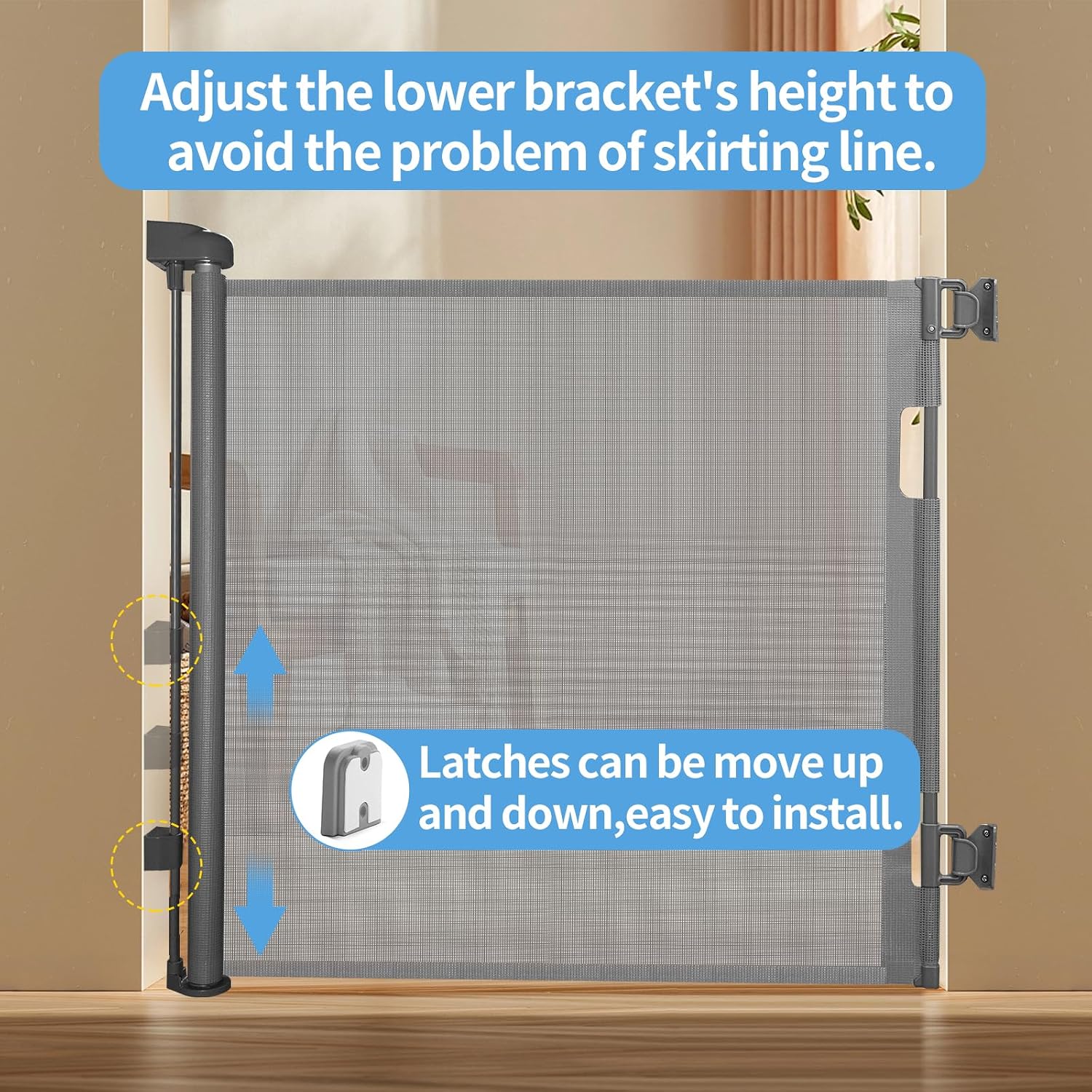 Thumbnail 3 de Retractable Mesh Safety Gate 86cm
