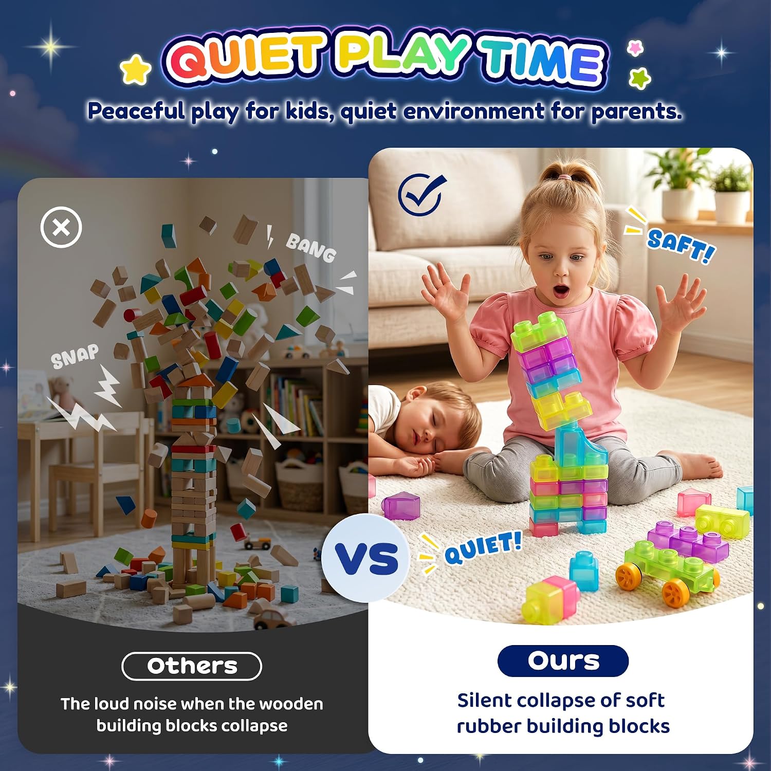 Thumbnail 5 de Dream City 57Pcs Glow in the Dark Building Blocks for Toddlers